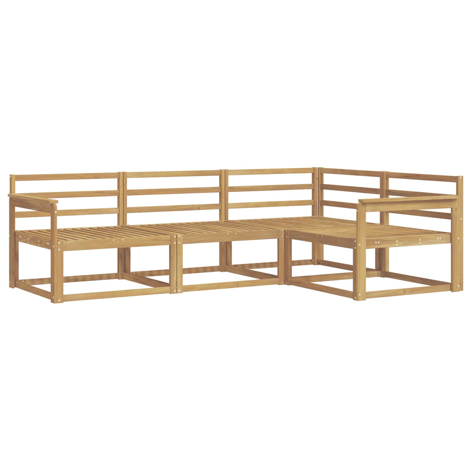Set vanjskih sofa 4 pcs Bijela 247,5 x 168,5 x 73 cm
