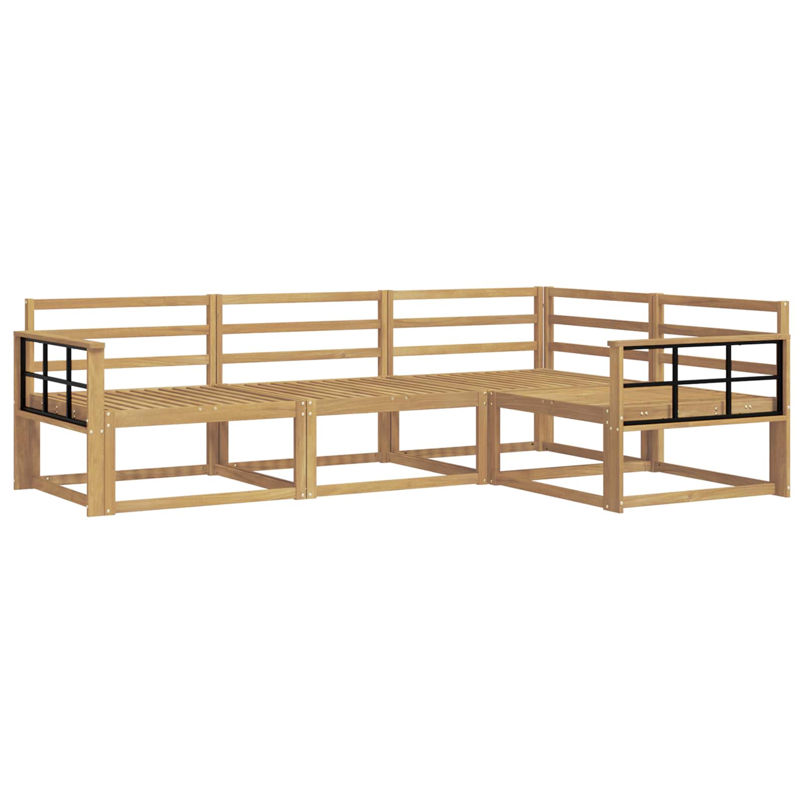 Set vanjskih sofa 4 pcs Bijela 247,5 x 168,5 x 73 cm