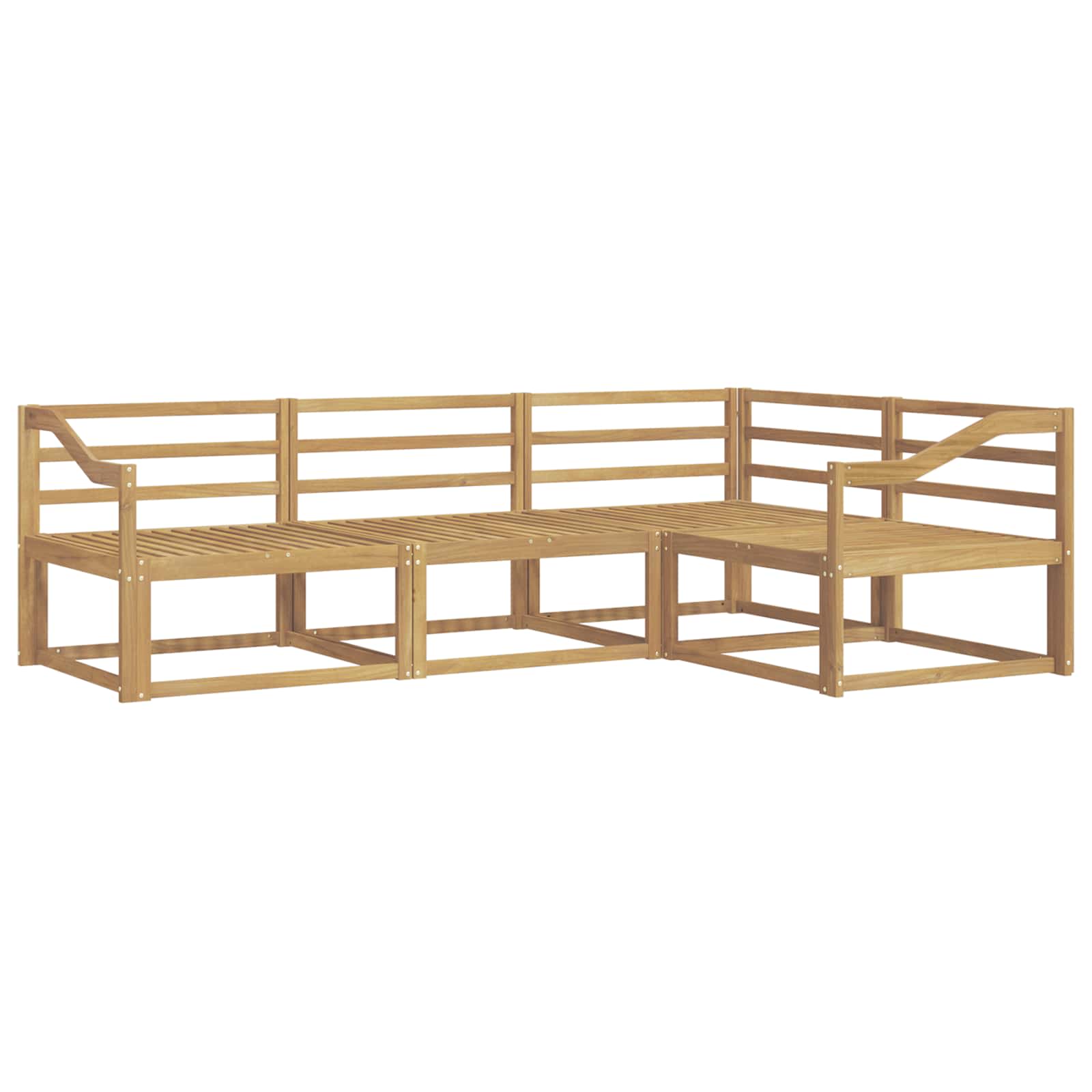 Set vanjskih sofa 4 pcs Bijela 245,5 x 166,5 x 73 cm