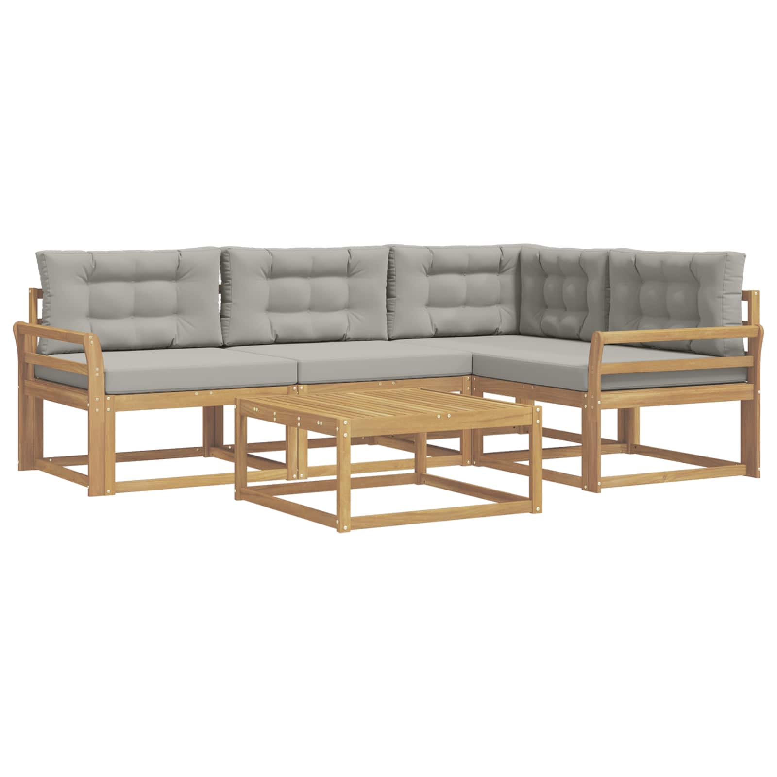 Set vanjskih sofa 5 pcs Bijela i svjetlosiva 79 x 79 x 37 cm