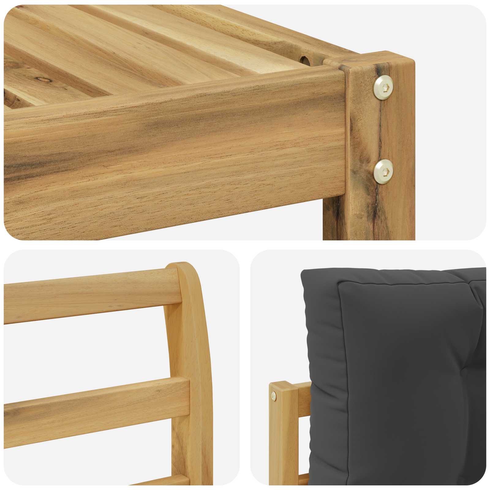 Set vanjskih sofa 5 pcs Bijela i antracit 79 x 79 x 37 cm