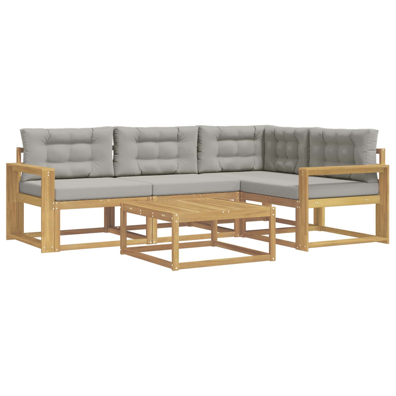 Set vanjskih sofa 5 pcs Bijela i svjetlosiva 79 x 79 x 37 cm