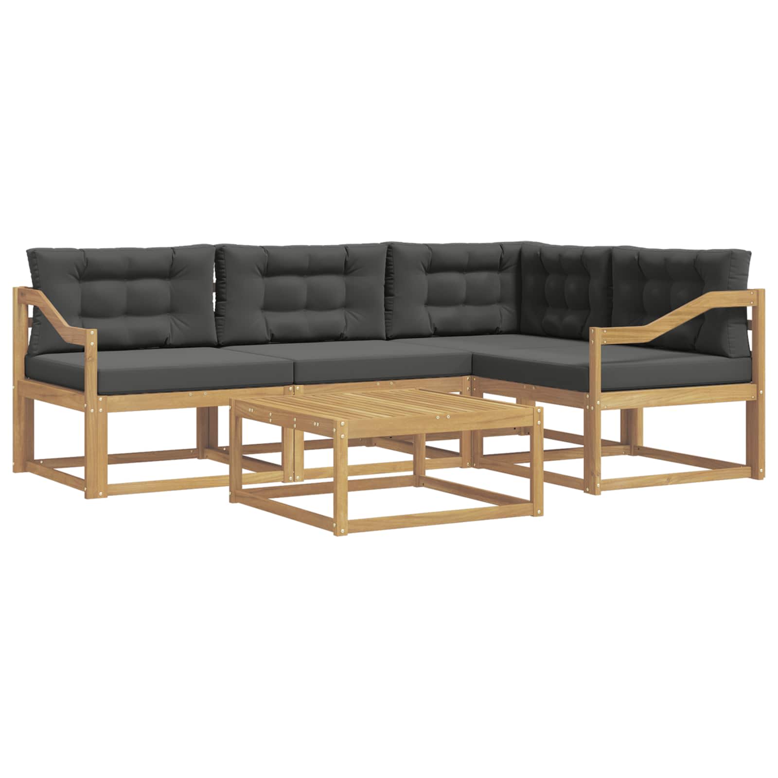 Set vanjskih sofa 5 pcs Bijela i antracit 79 x 79 x 37 cm
