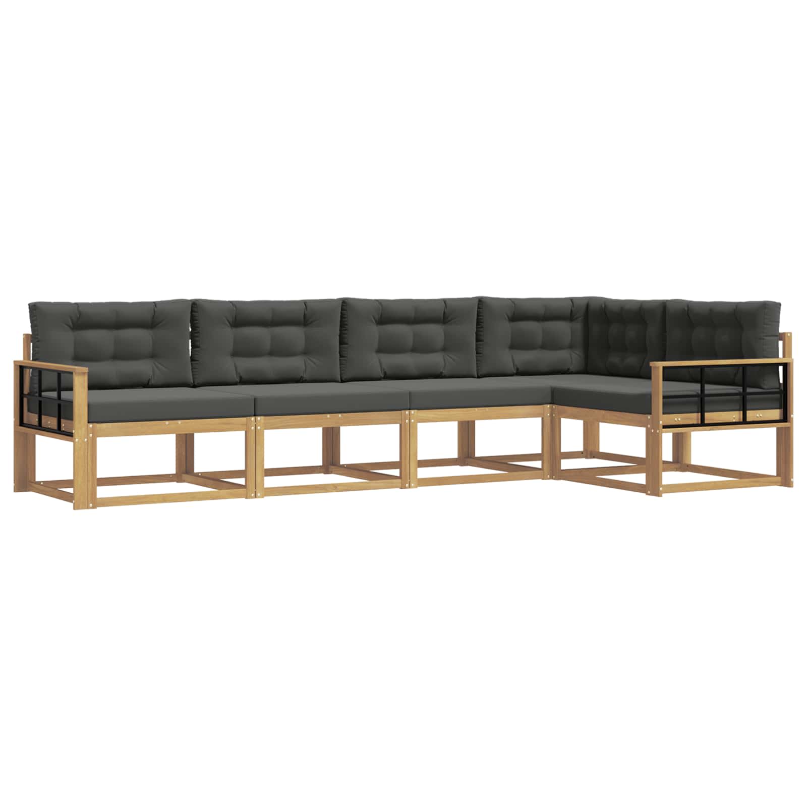Set vanjskih sofa s jastukom 4 pcs Bijela i antracit Poliester