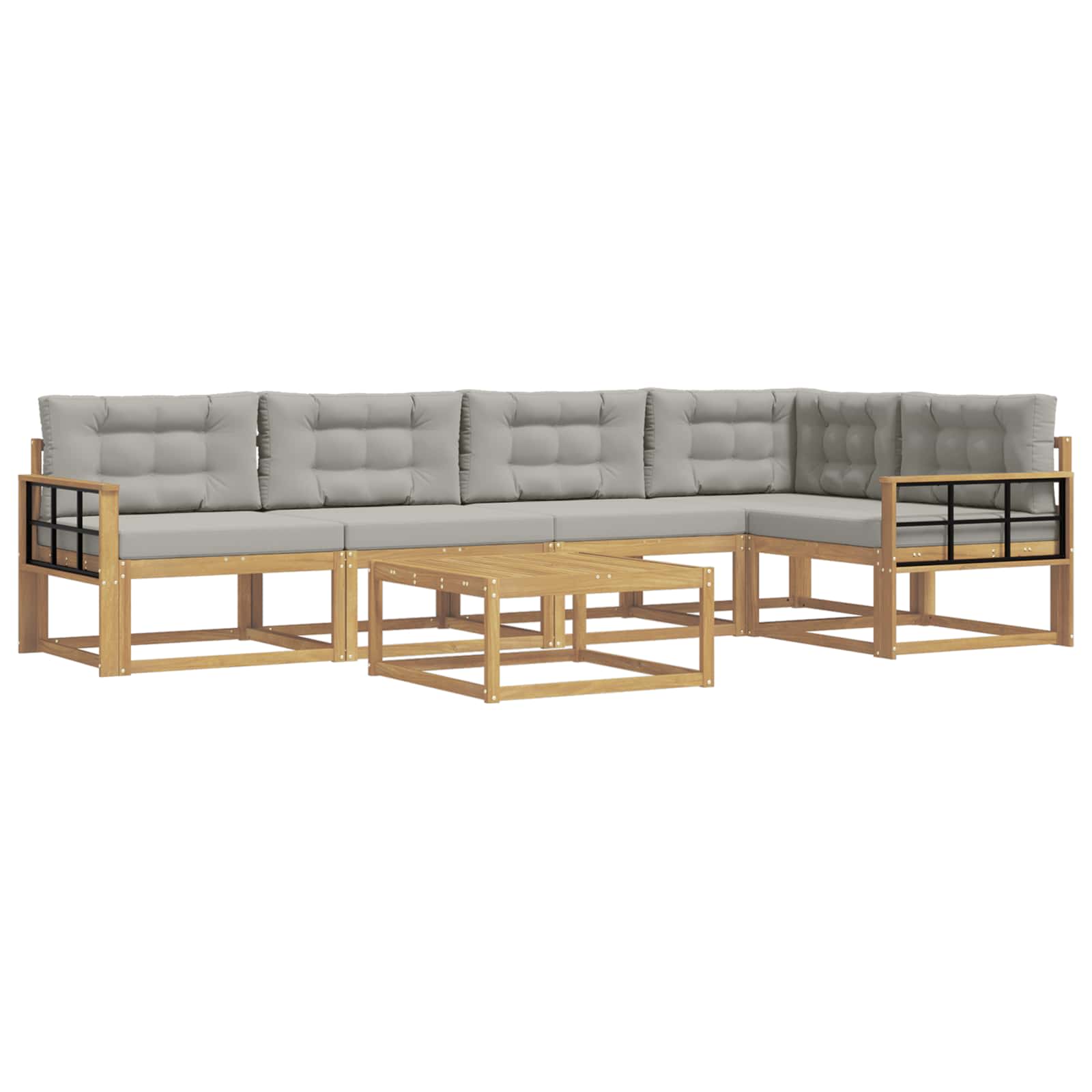 Set vanjskih sofa 6 pcs Bijela i svjetlosiva 79 x 79 x 37 cm