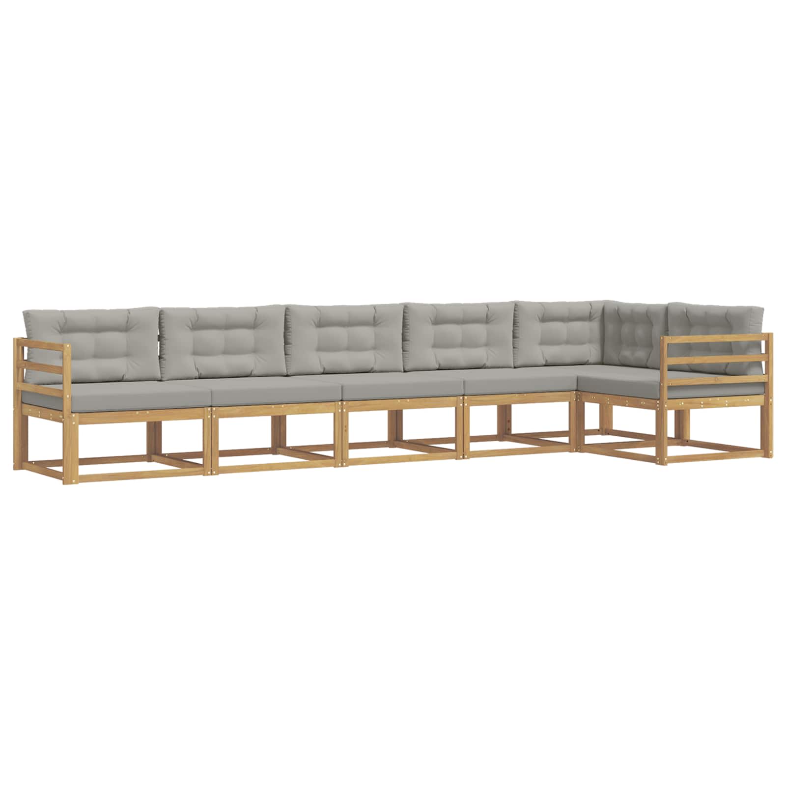 Set vanjskih sofa 4 pcs Bijela i svjetlosiva Poliester