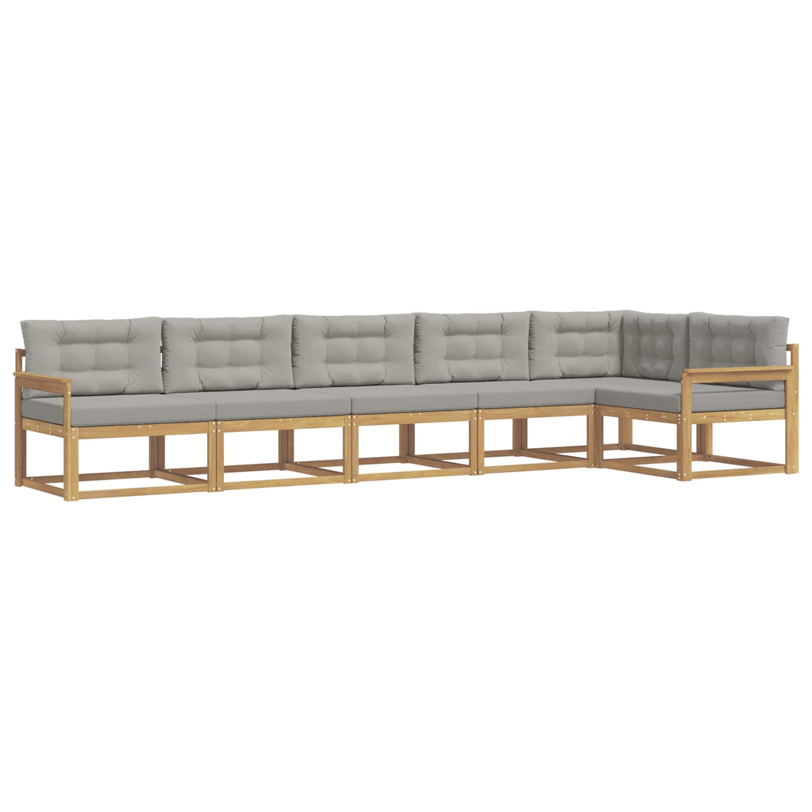 Set vanjskih sofa 4 pcs Bijela i svjetlosiva Poliester