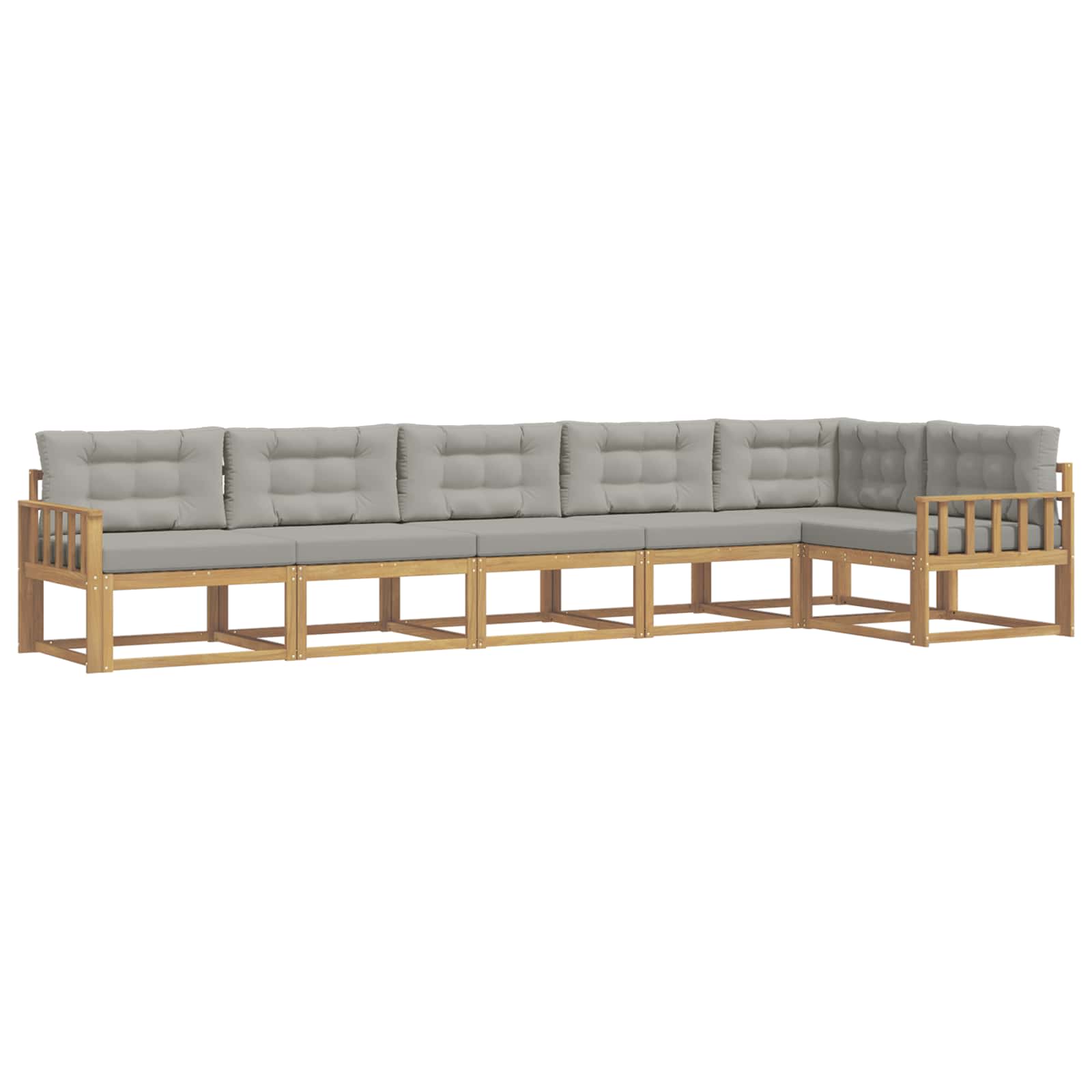 Set vanjskih sofa 4 pcs Bijela i svjetlosiva Poliester