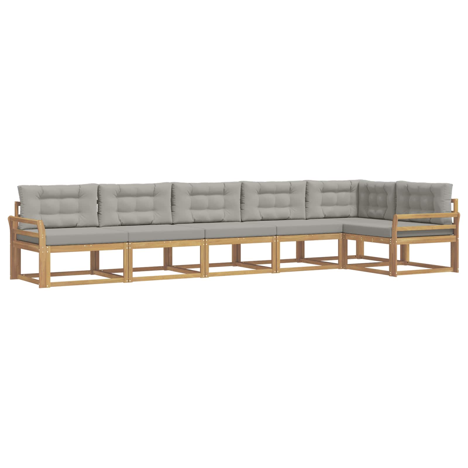 Set vanjskih sofa 4 pcs Bijela i svjetlosiva Poliester