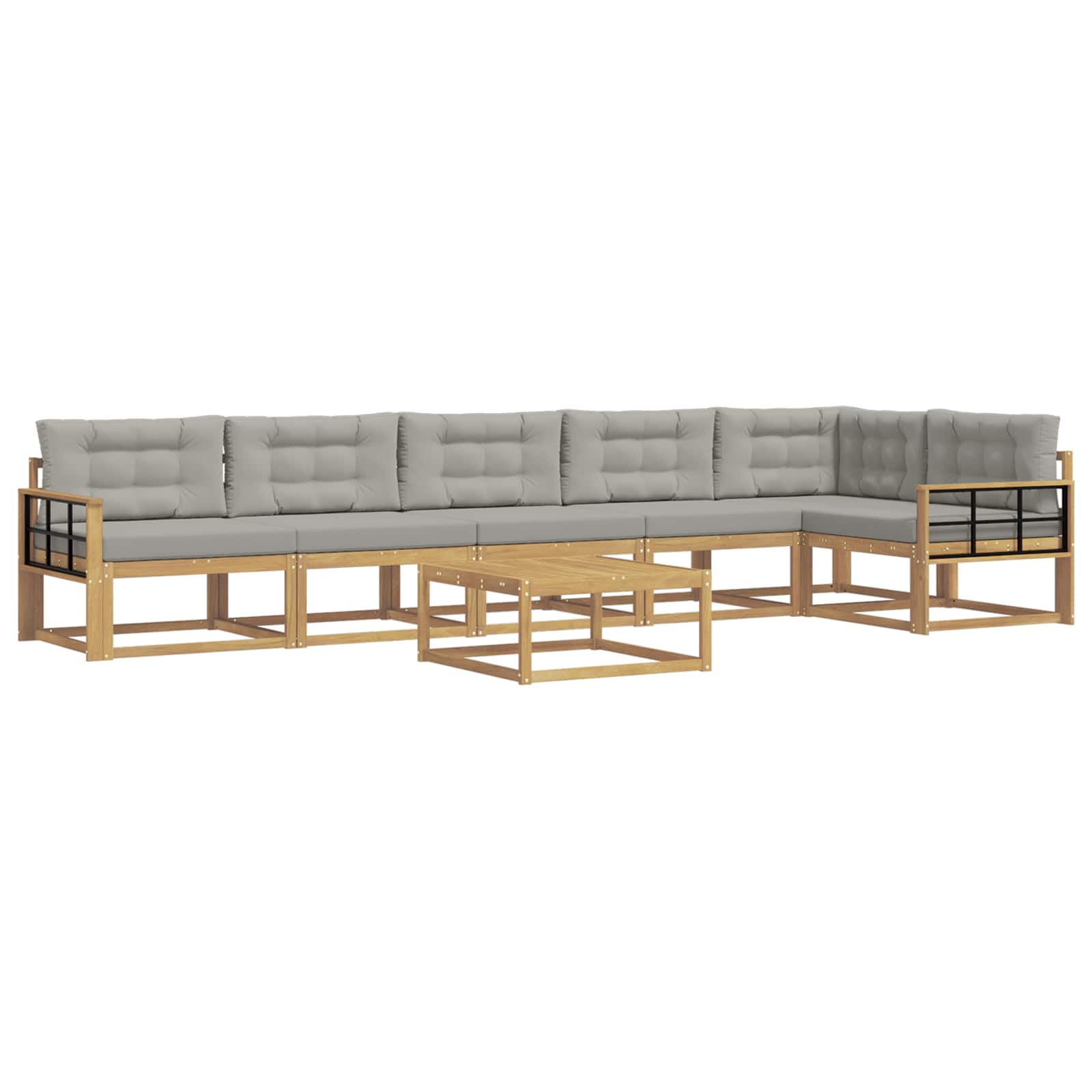 Set vanjskih sofa 7 pcs Bijela i svjetlosiva 79 x 79 x 37 cm