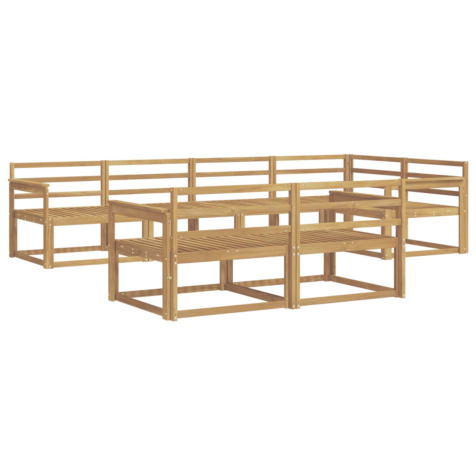 Set vanjskih sofa 8 pcs Bijela 327 x 168,5 x 73 cm