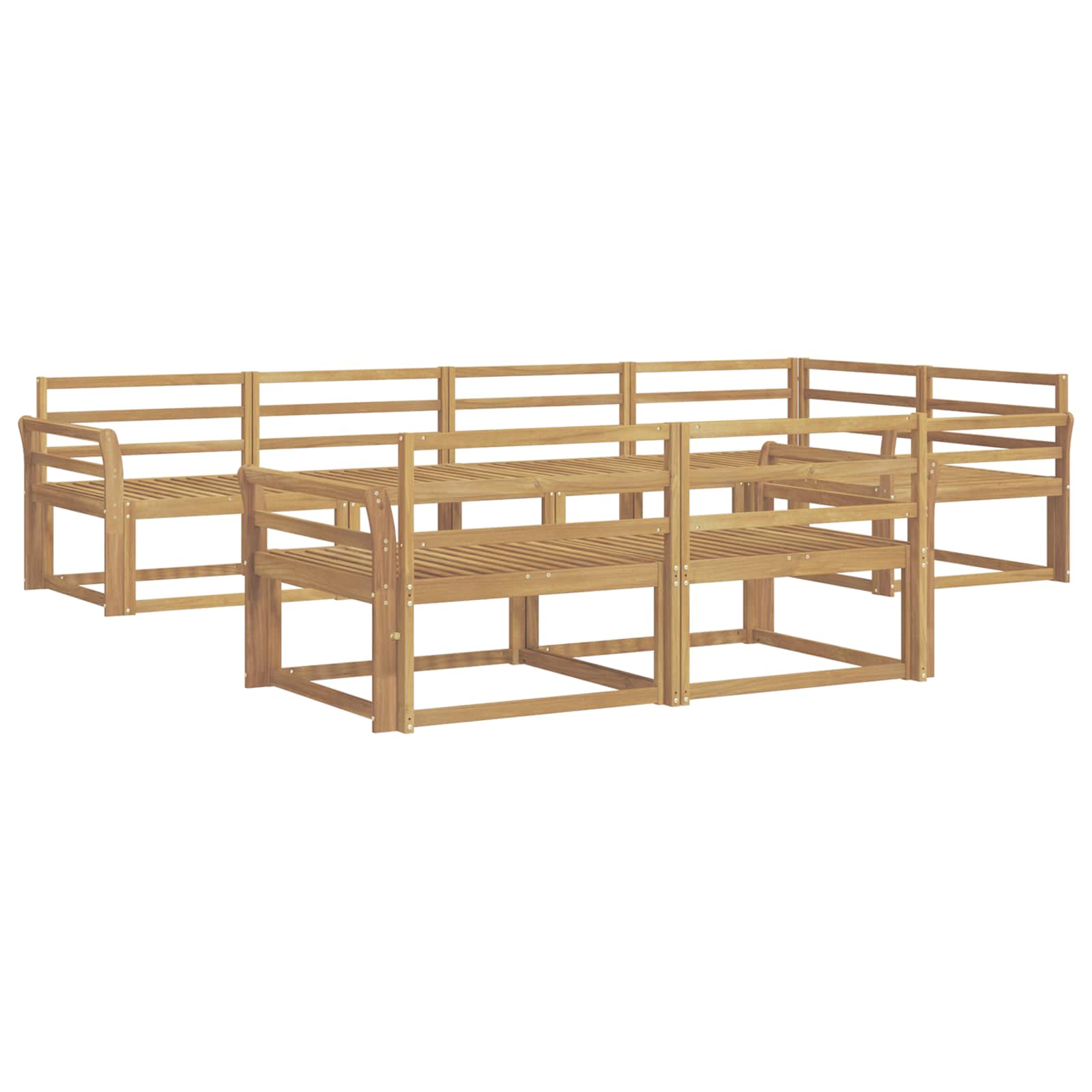 Set vanjskih sofa 8 pcs Bijela 329 x 170,5 x 73 cm