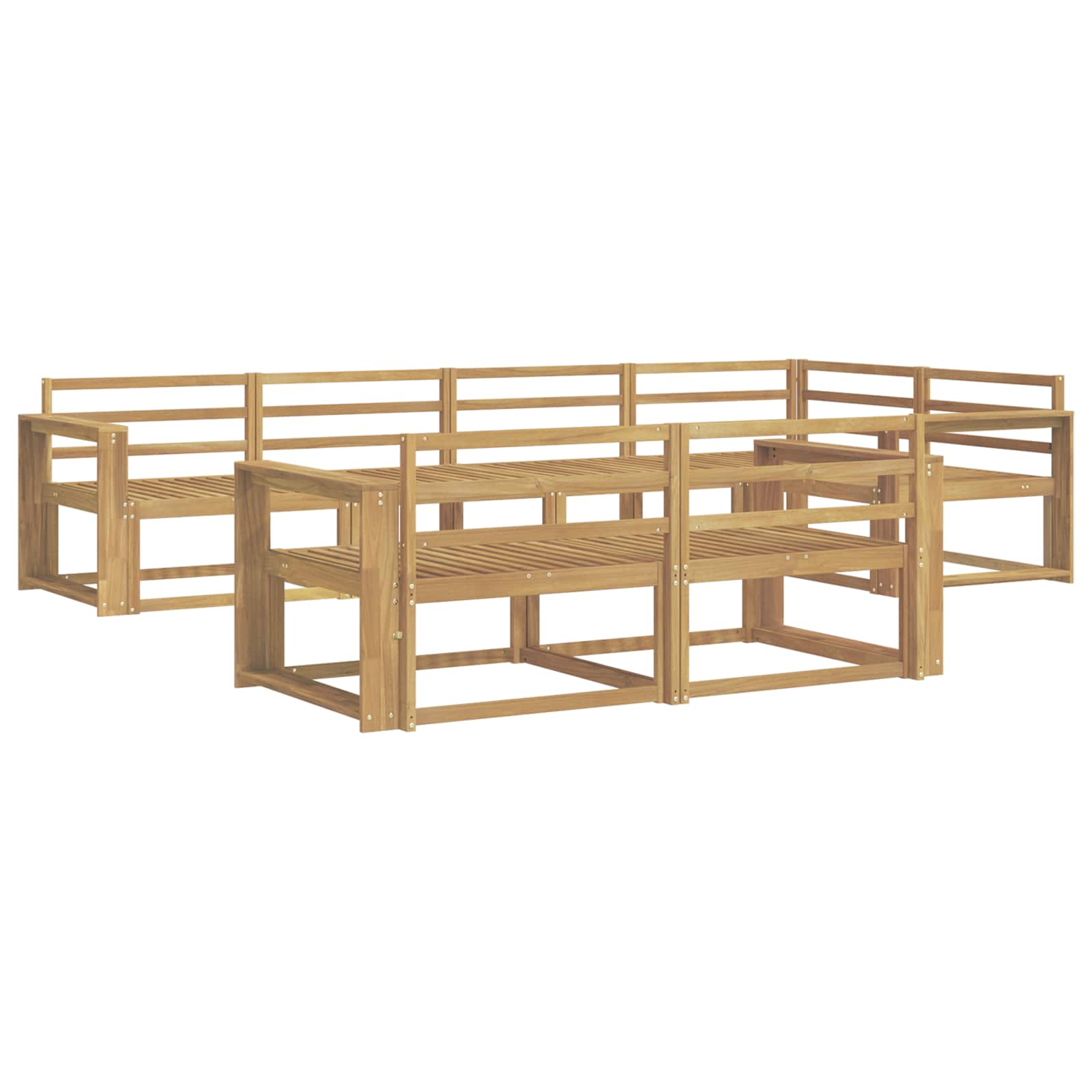 Set vanjskih sofa 8 pcs Bijela 331 x 172,5 x 73 cm