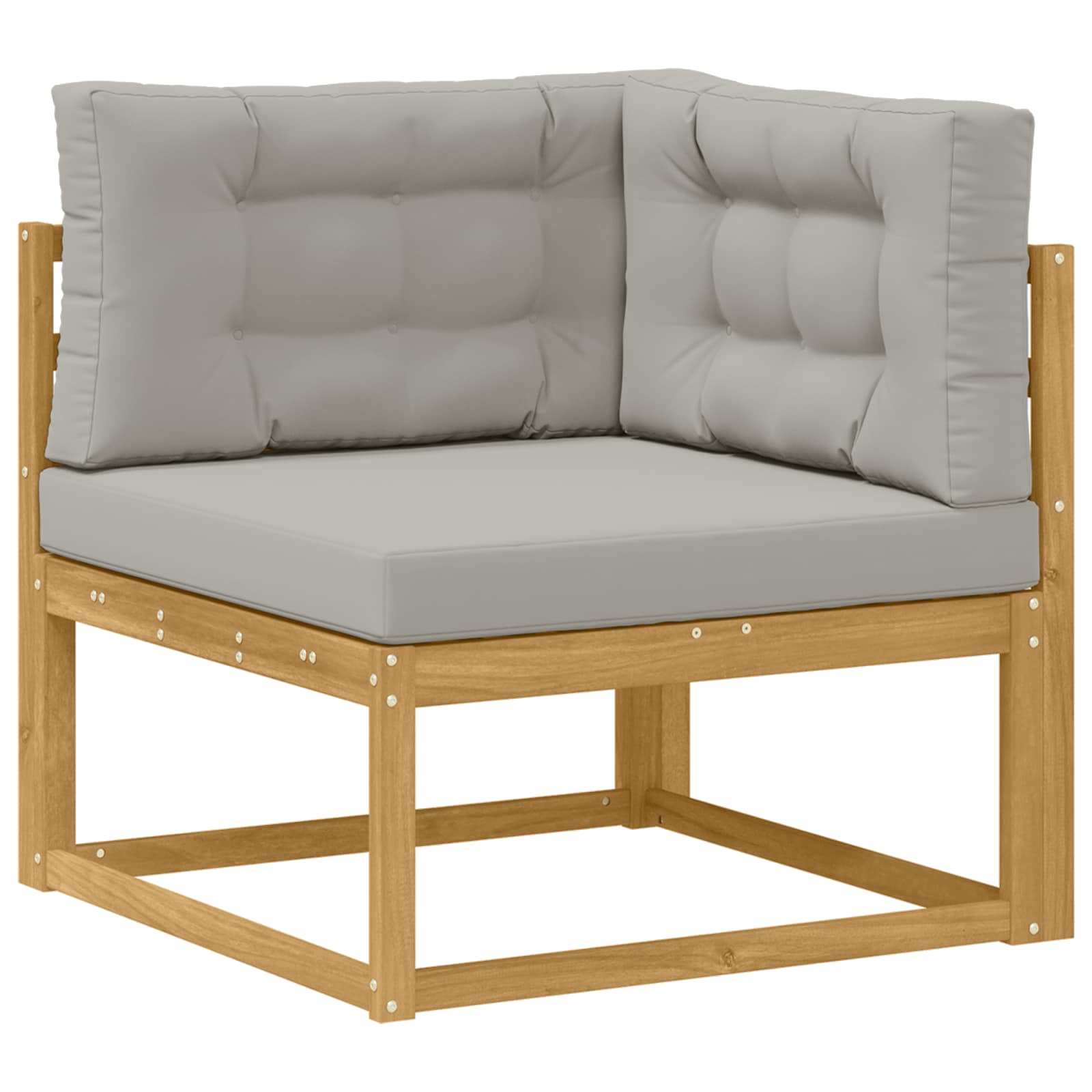 Set vanjskih sofa 6 pcs Bijela i svjetlosiva Poliester