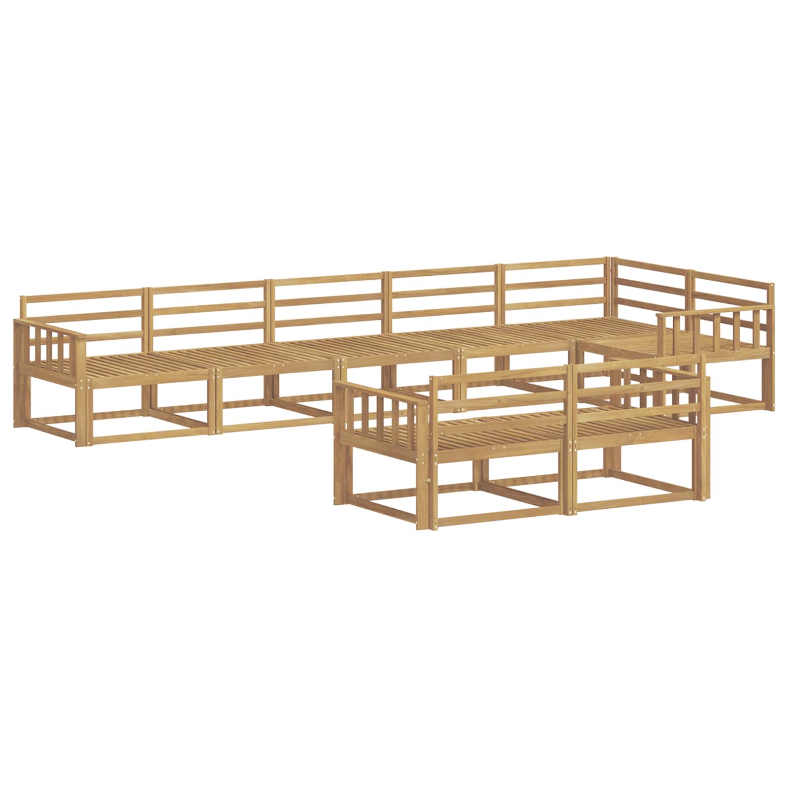 Set vanjskih sofa 8 pcs Bijela 406 x 168,5 x 73 cm