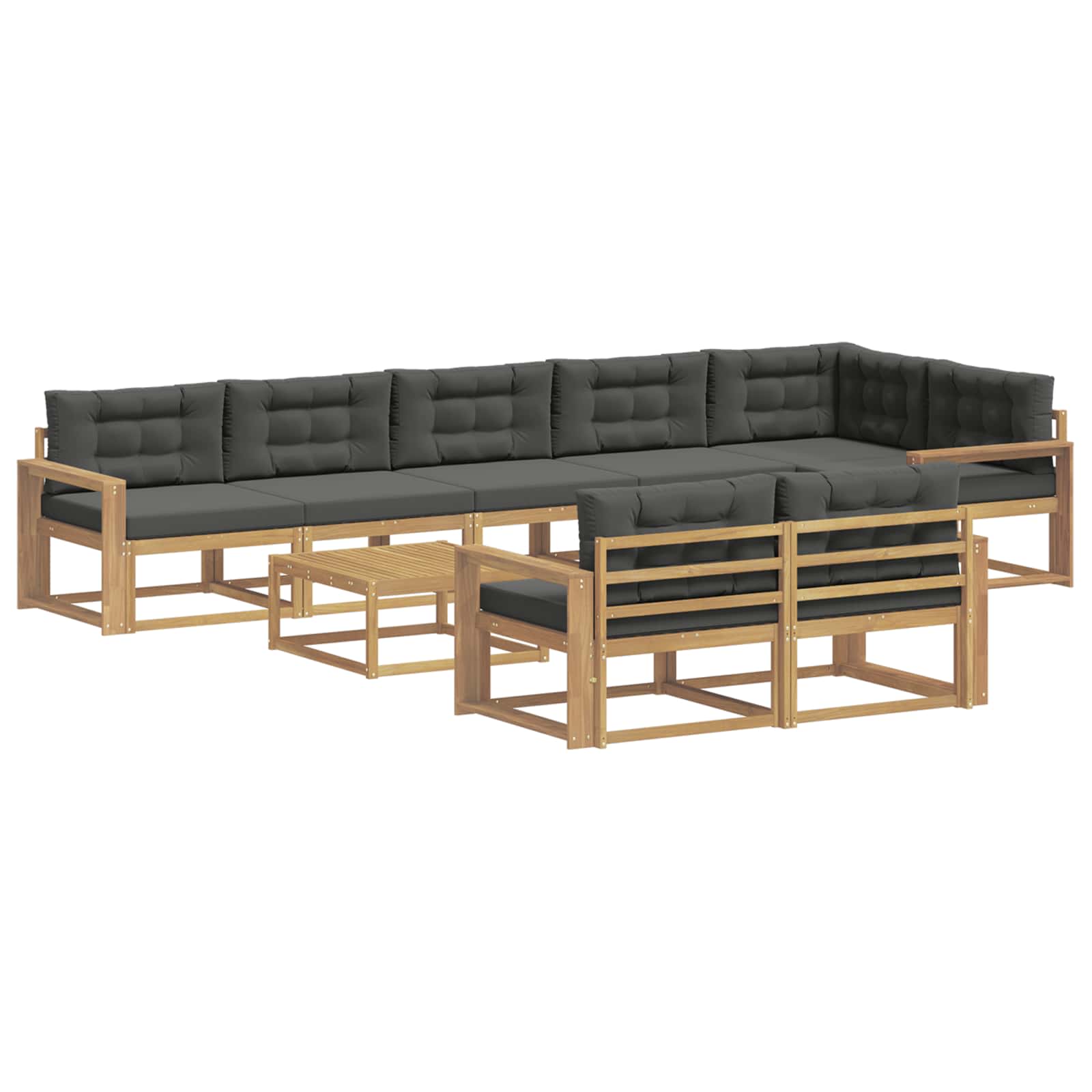Set vanjskih sofa 9 pcs Bijela i antracit 79 x 79 x 37 cm