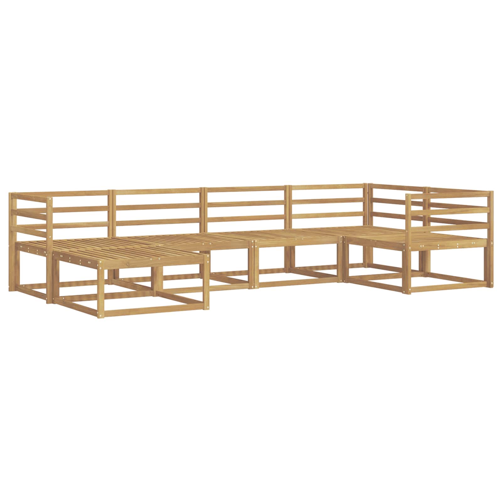 Set vanjskih sofa 6 pcs Bijela 325 x 166,5 x 73 cm