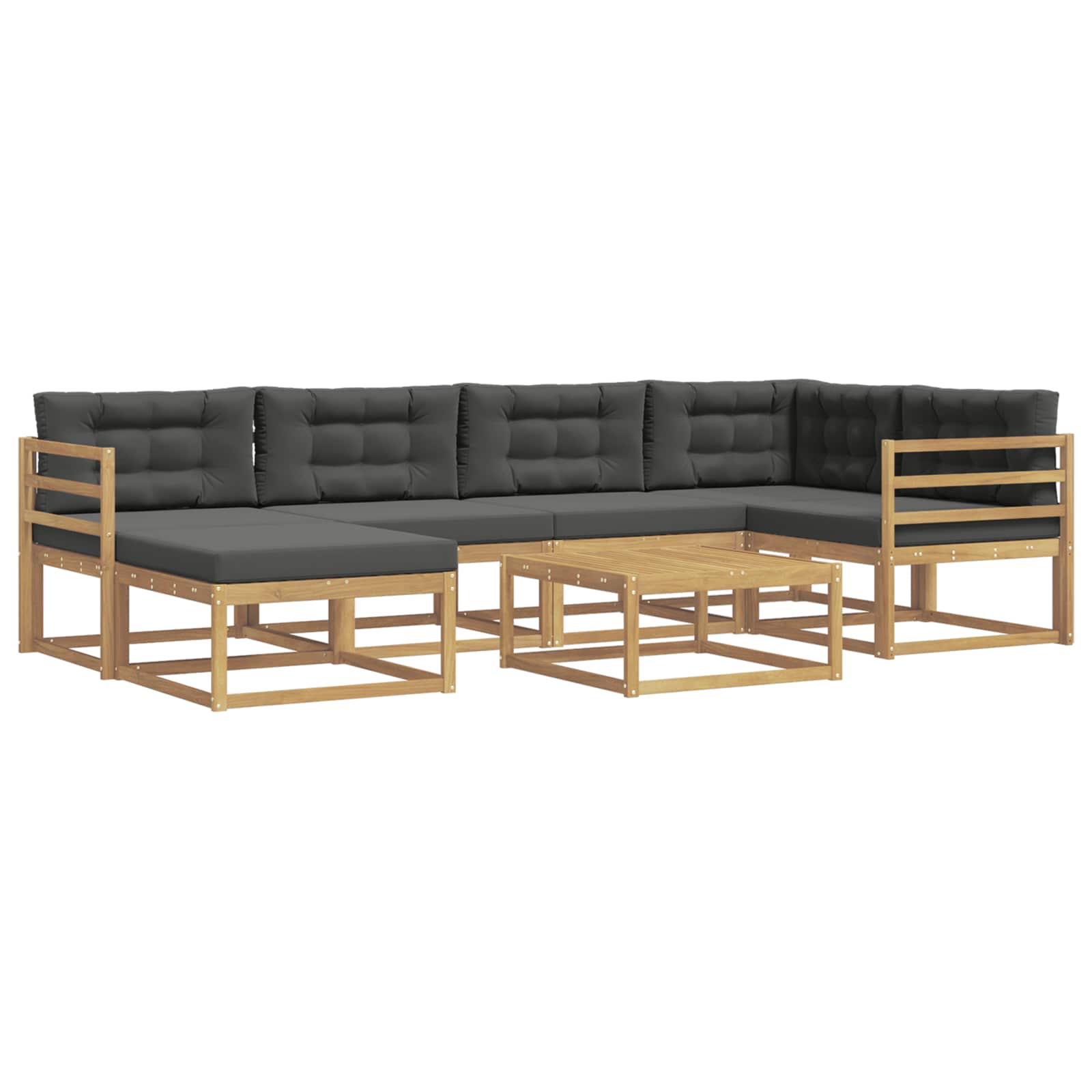 Set vanjskih sofa 7 pcs Bijela i antracit