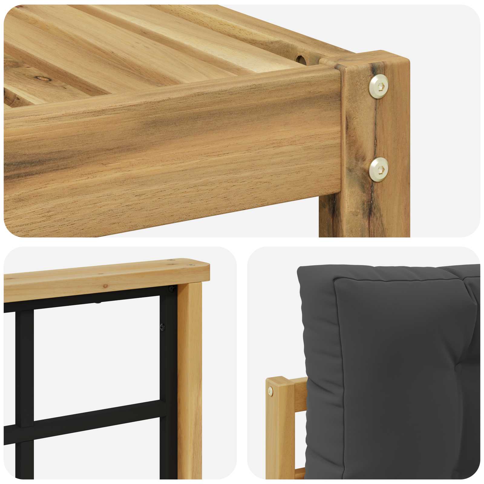 Set vanjskih sofa 7 pcs Bijela i antracit