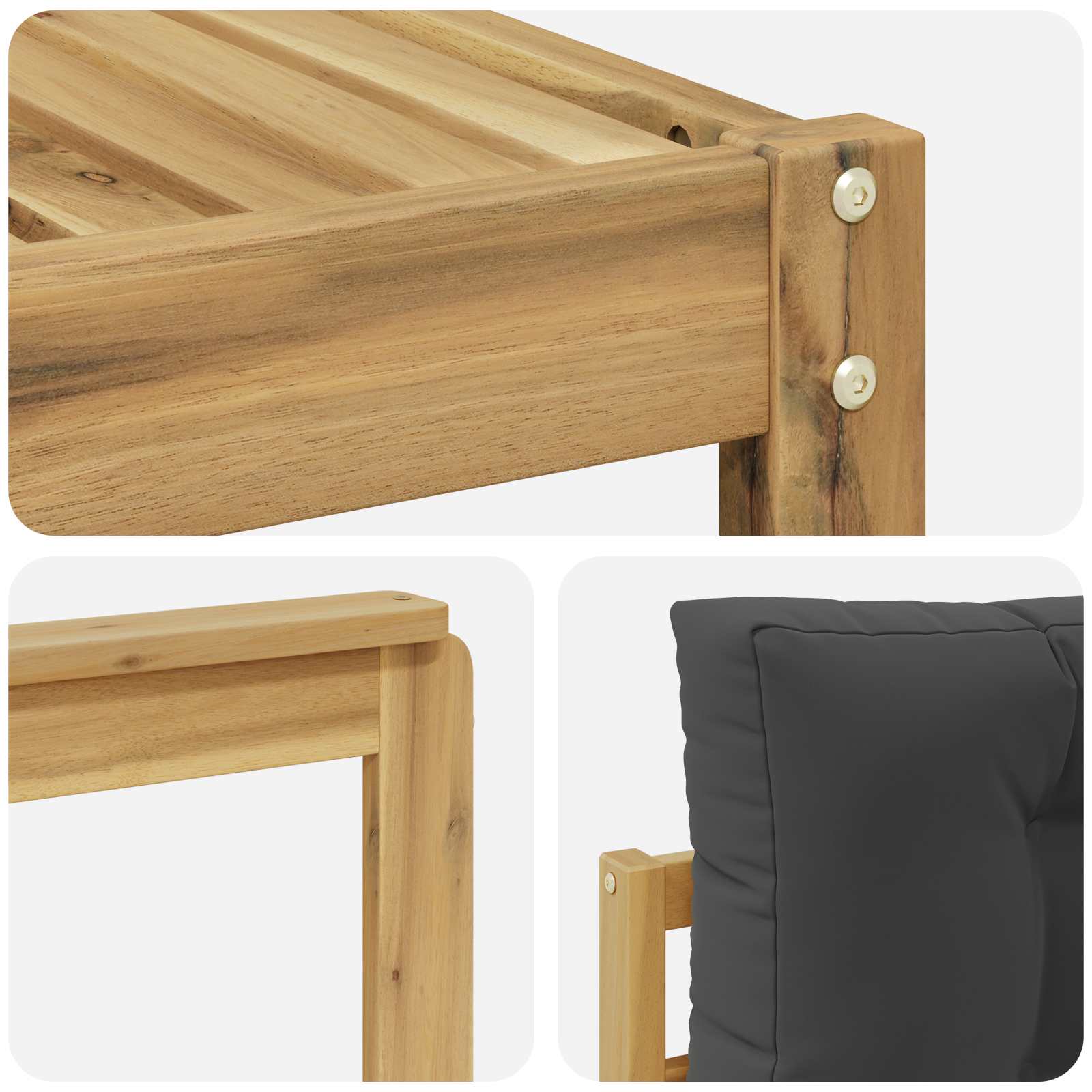 Set vanjskih sofa s jastukom 7 pcs Bijela i antracit