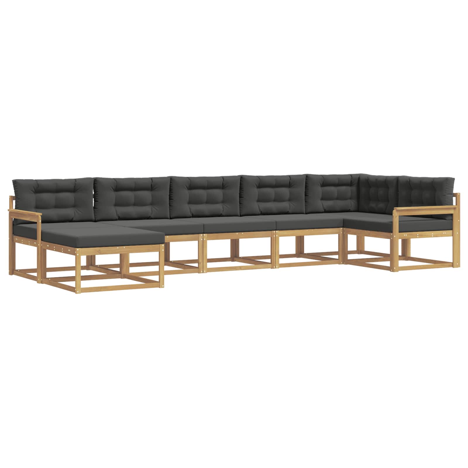 Set vanjskih sofa s jastukom 7 pcs Bijela i antracit