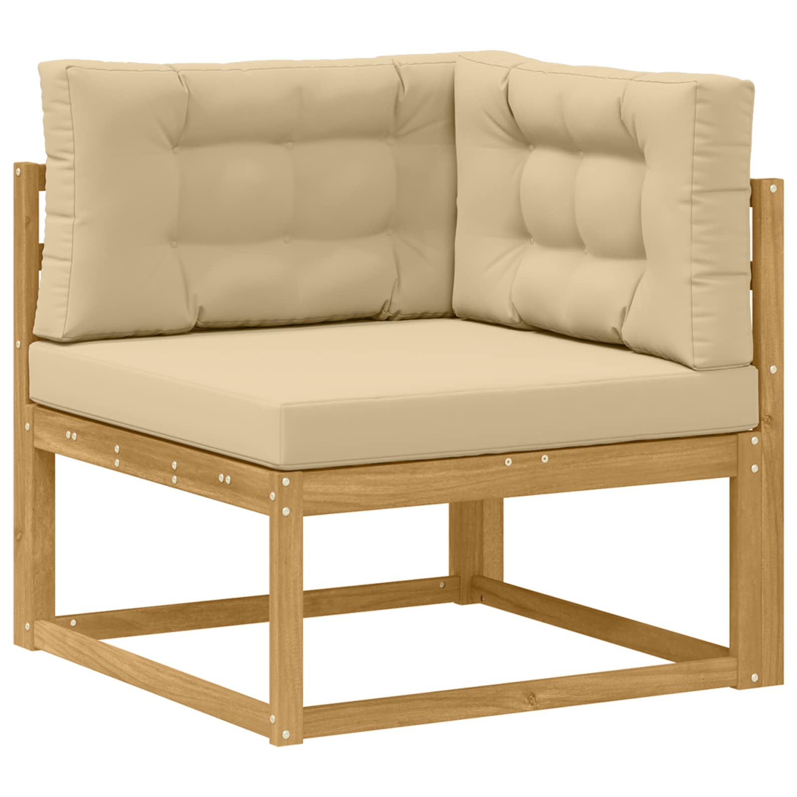 Set vanjskih sofa s jastukom 7 pcs Bijela i bež