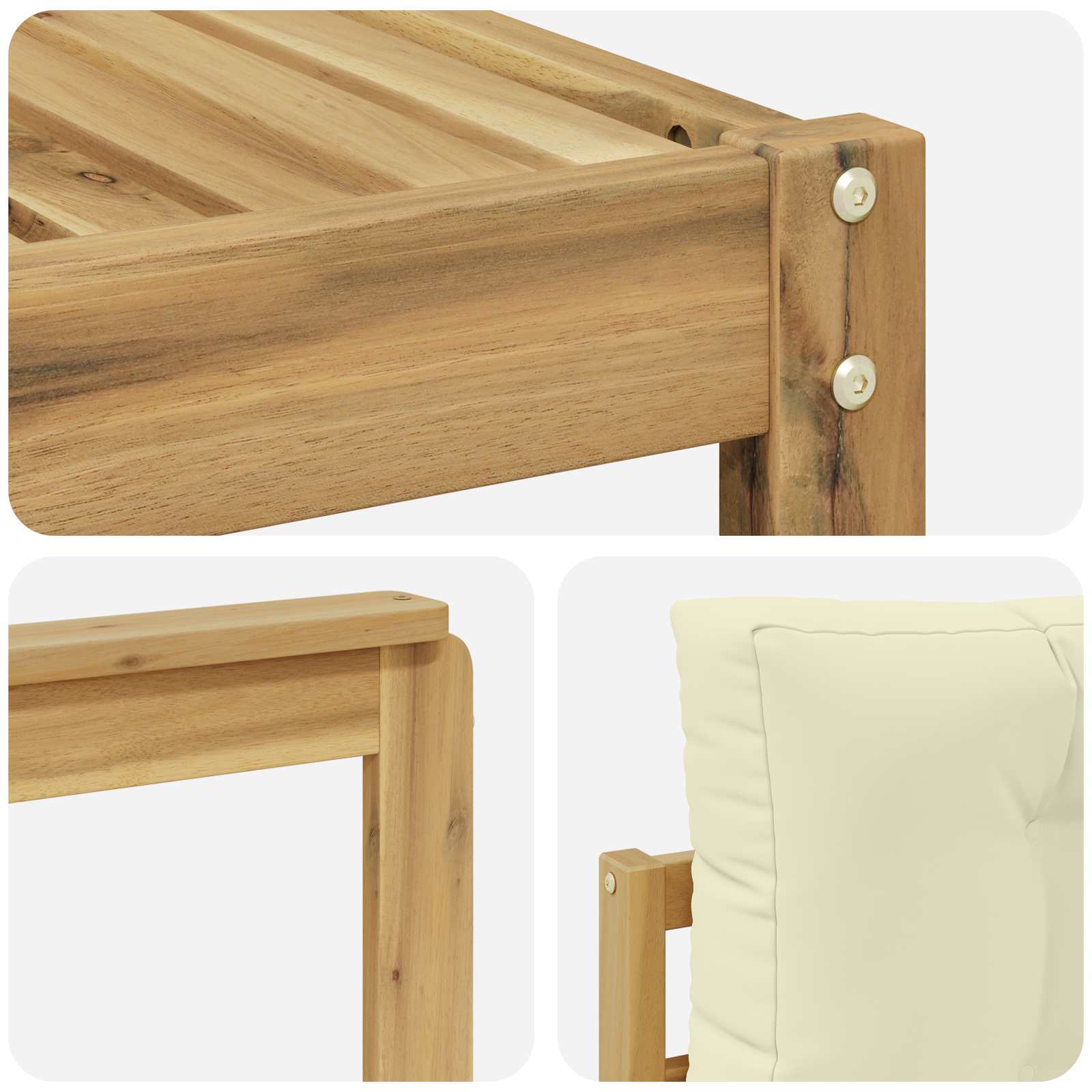 Set vanjskih sofa 8 pcs Bijela i krem