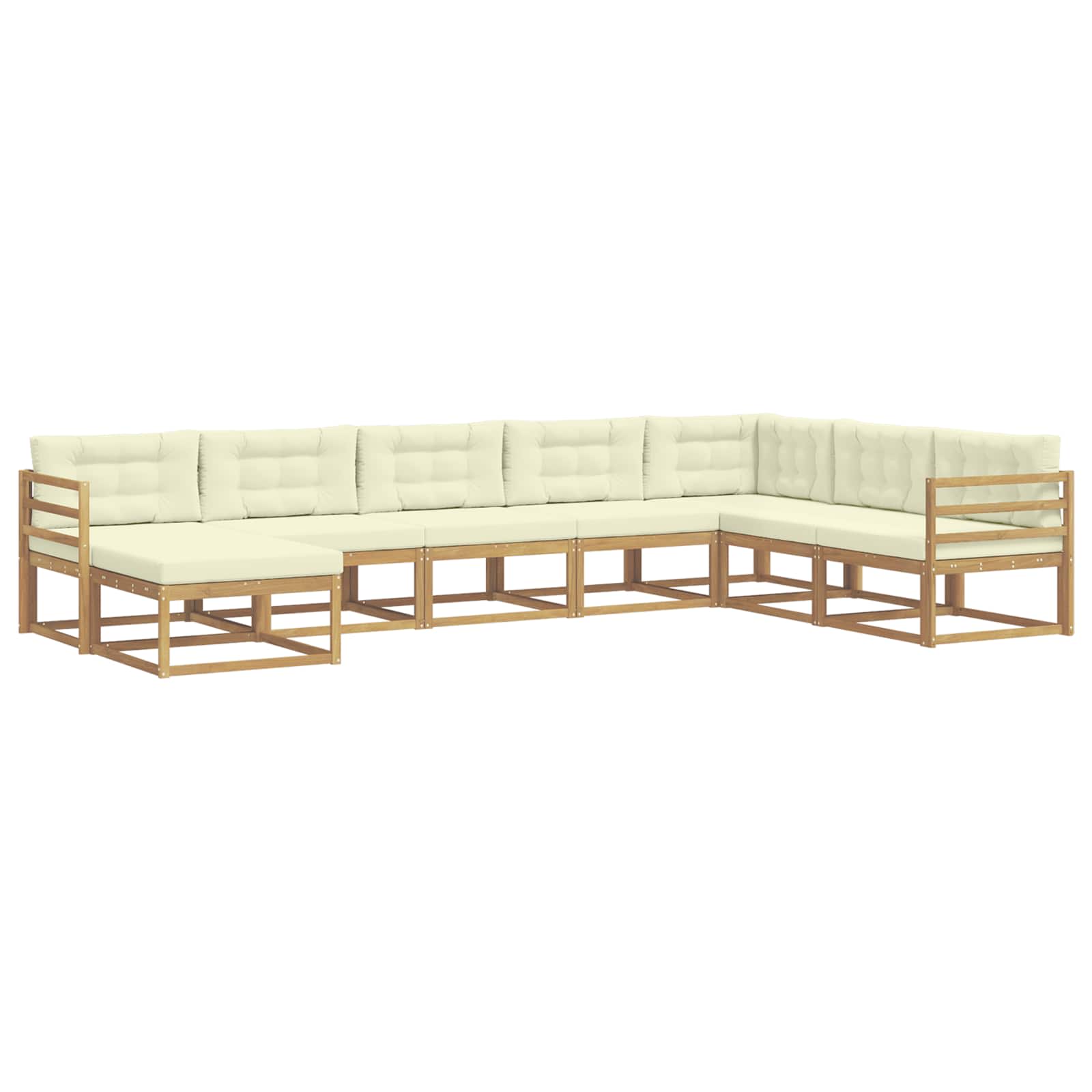 Set vanjskih sofa 8 pcs Bijela i krem