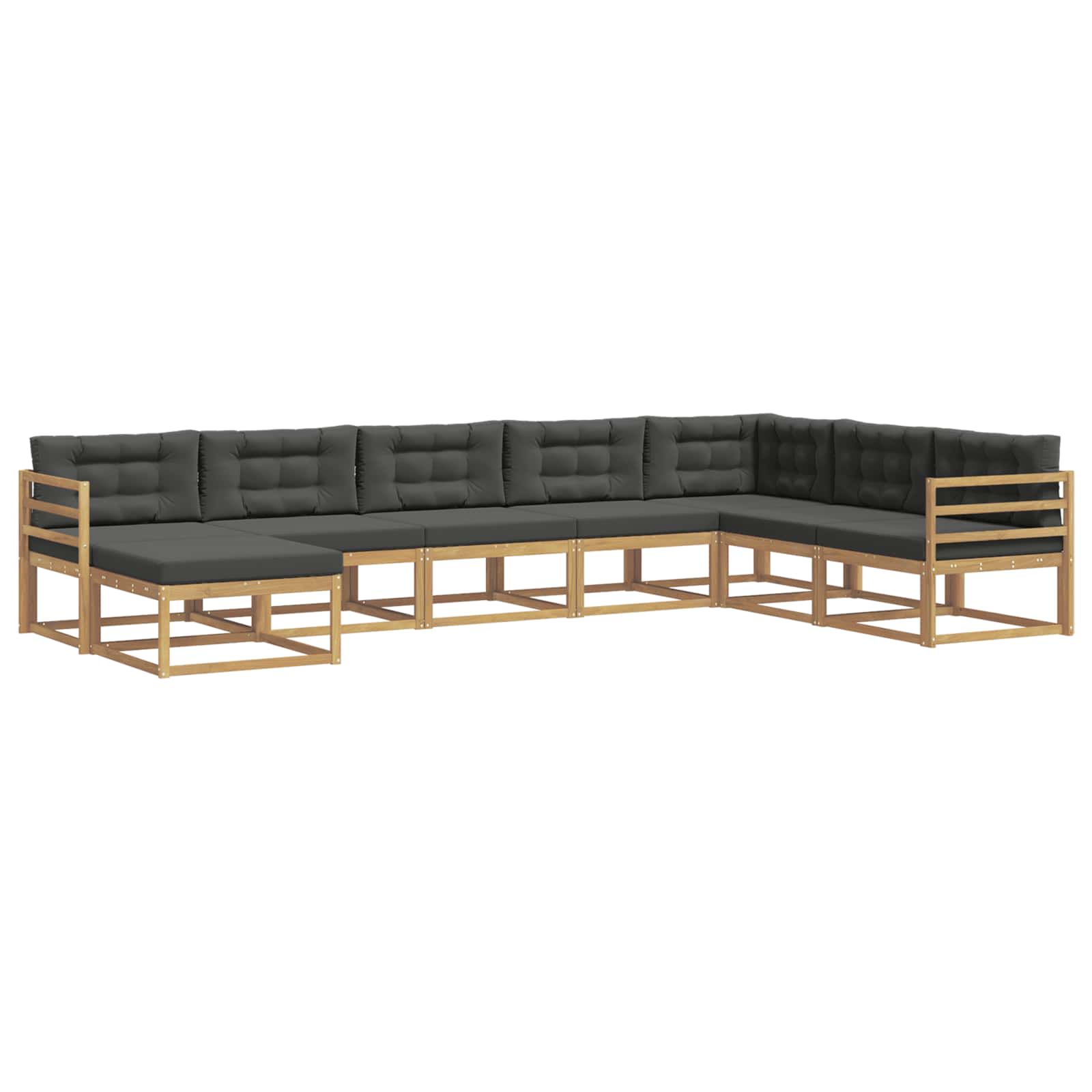 Set vanjskih sofa 8 pcs Bijela i antracit