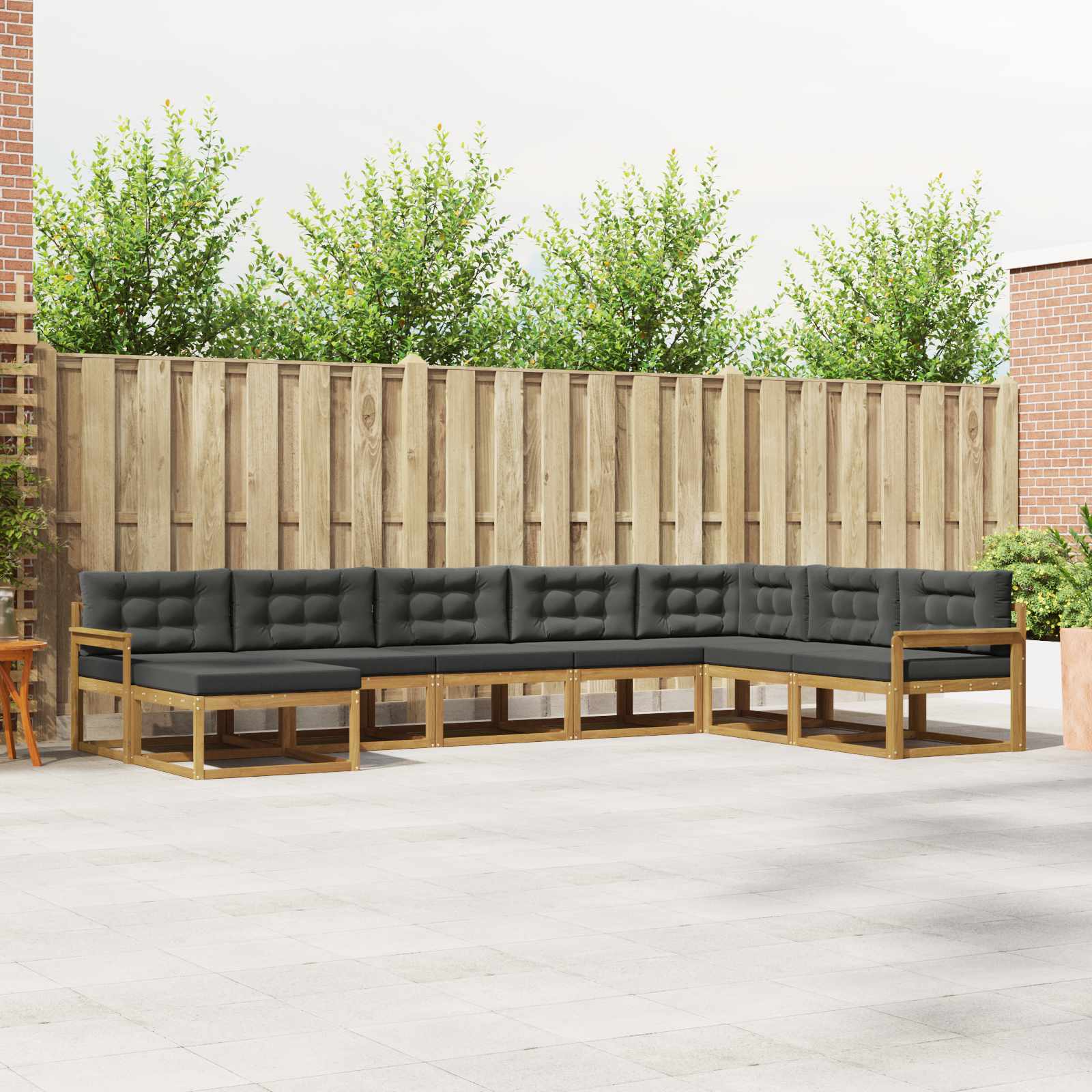 Set vanjskih sofa 8 pcs Bijela i antracit