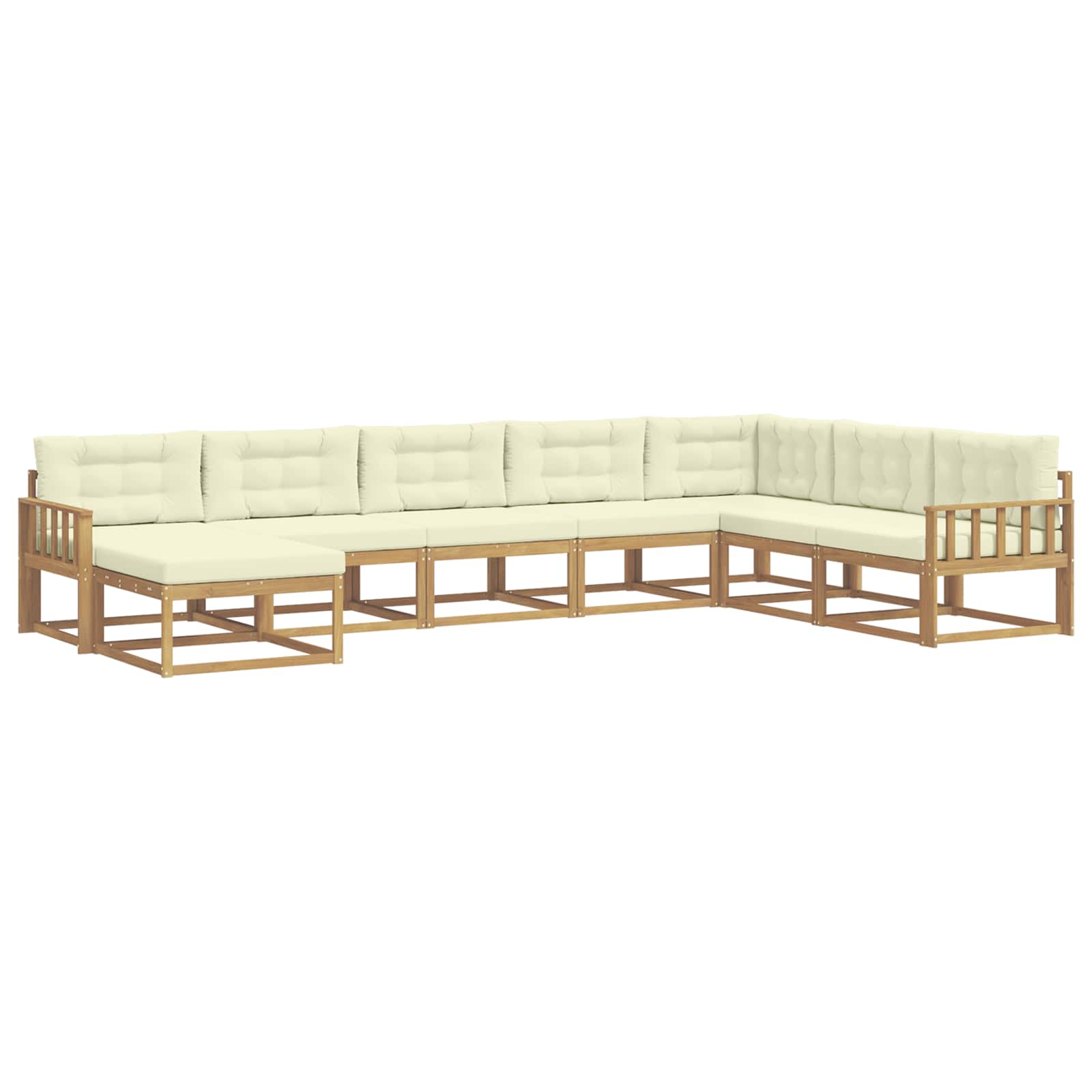 Set vanjskih sofa 8 pcs Bijela i krem