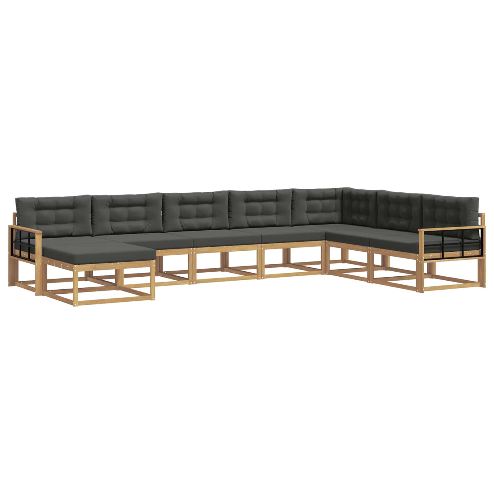 Set vanjskih sofa 8 pcs Bijela i antracit