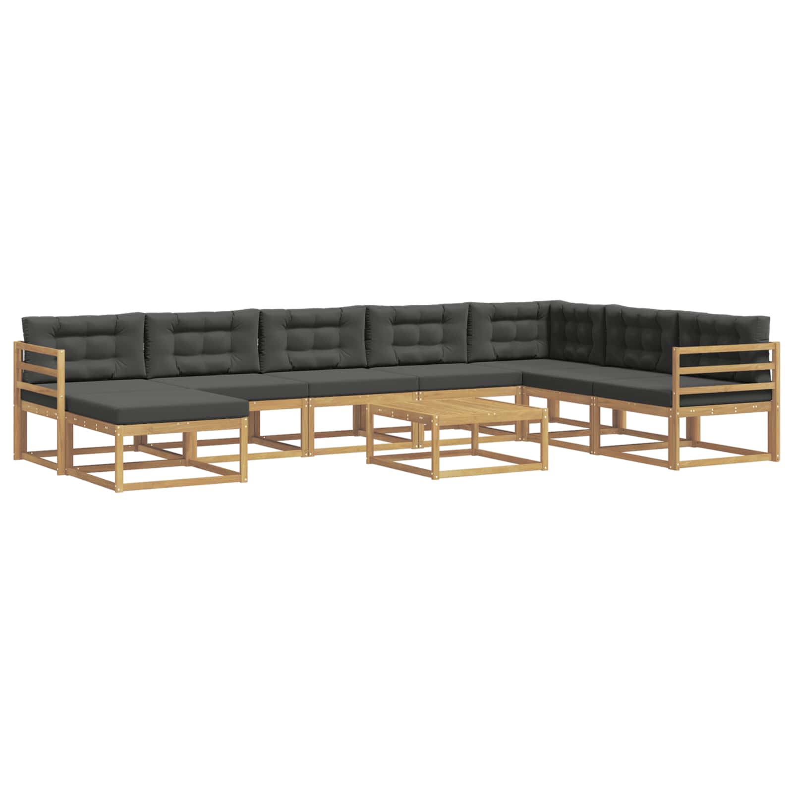 Set vanjskih sofa 9 pcs Bijela i antracit