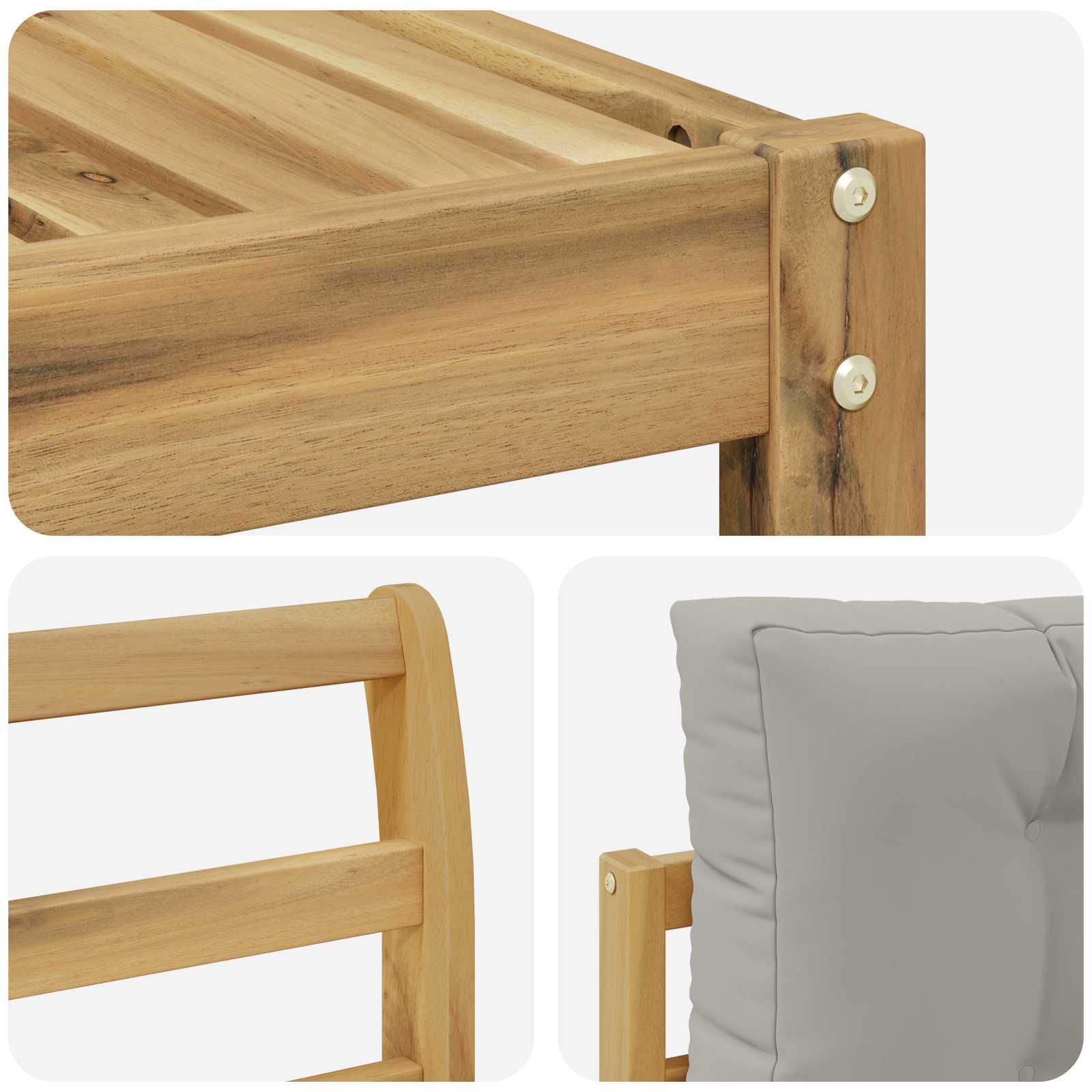 Set vanjskih sofa 9 pcs Bijela i svjetlosiva