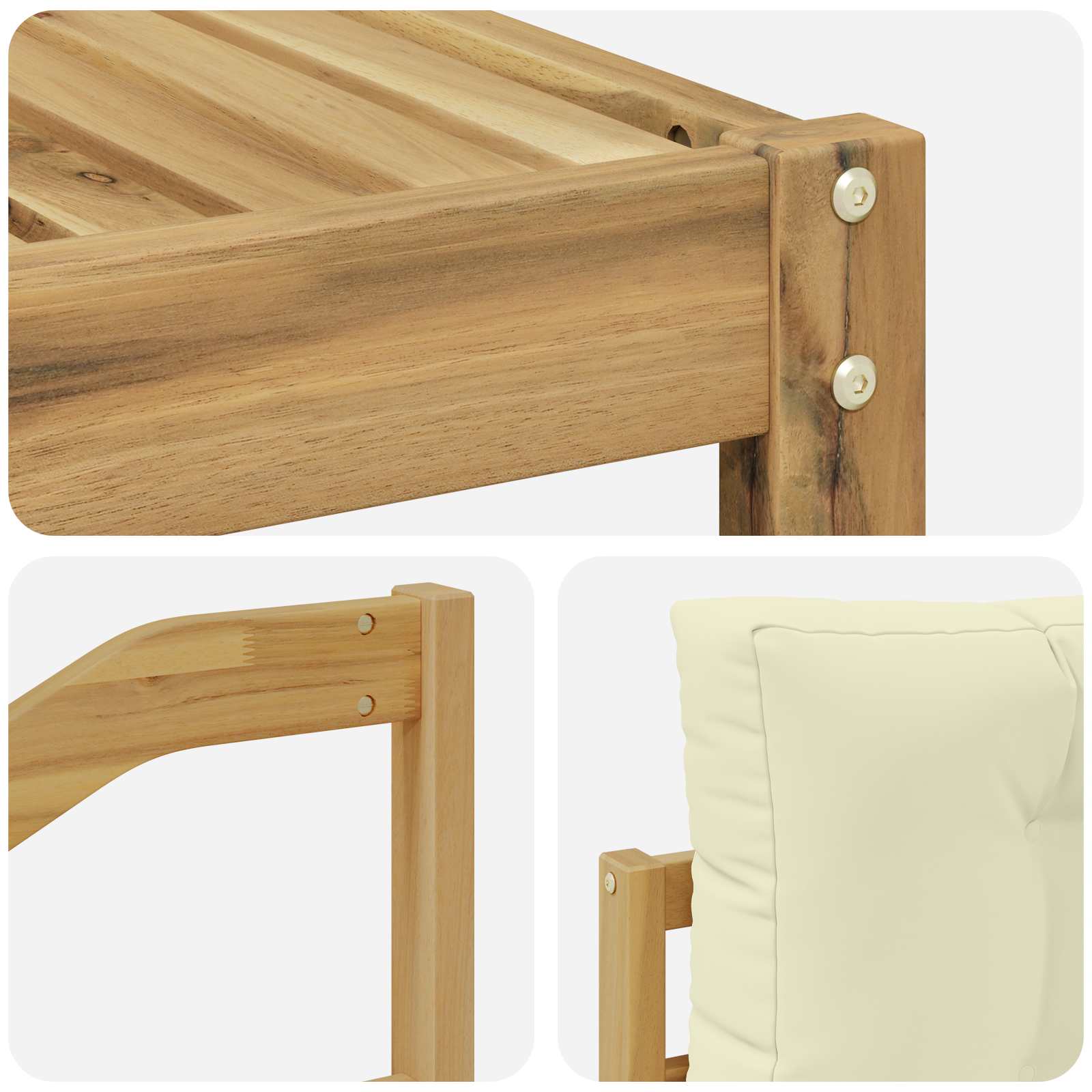 Set vanjskih sofa 9 pcs Bijela i krem