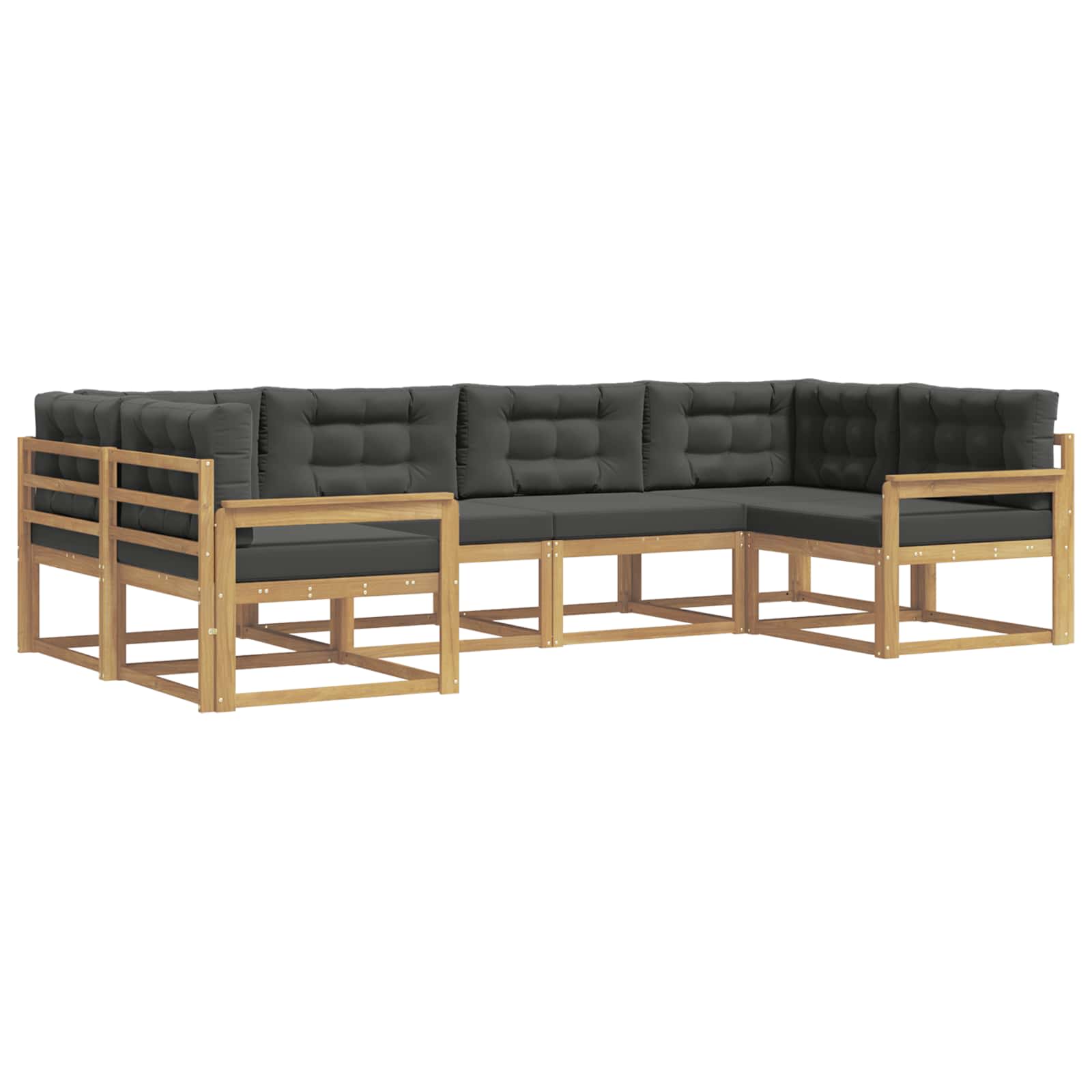 Set vanjskih sofa s jastukom 6 pcs Bijela i antracit