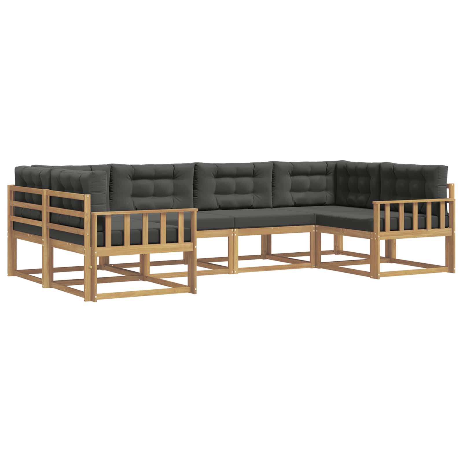 Set vanjskih sofa s jastukom 6 pcs Bijela i antracit