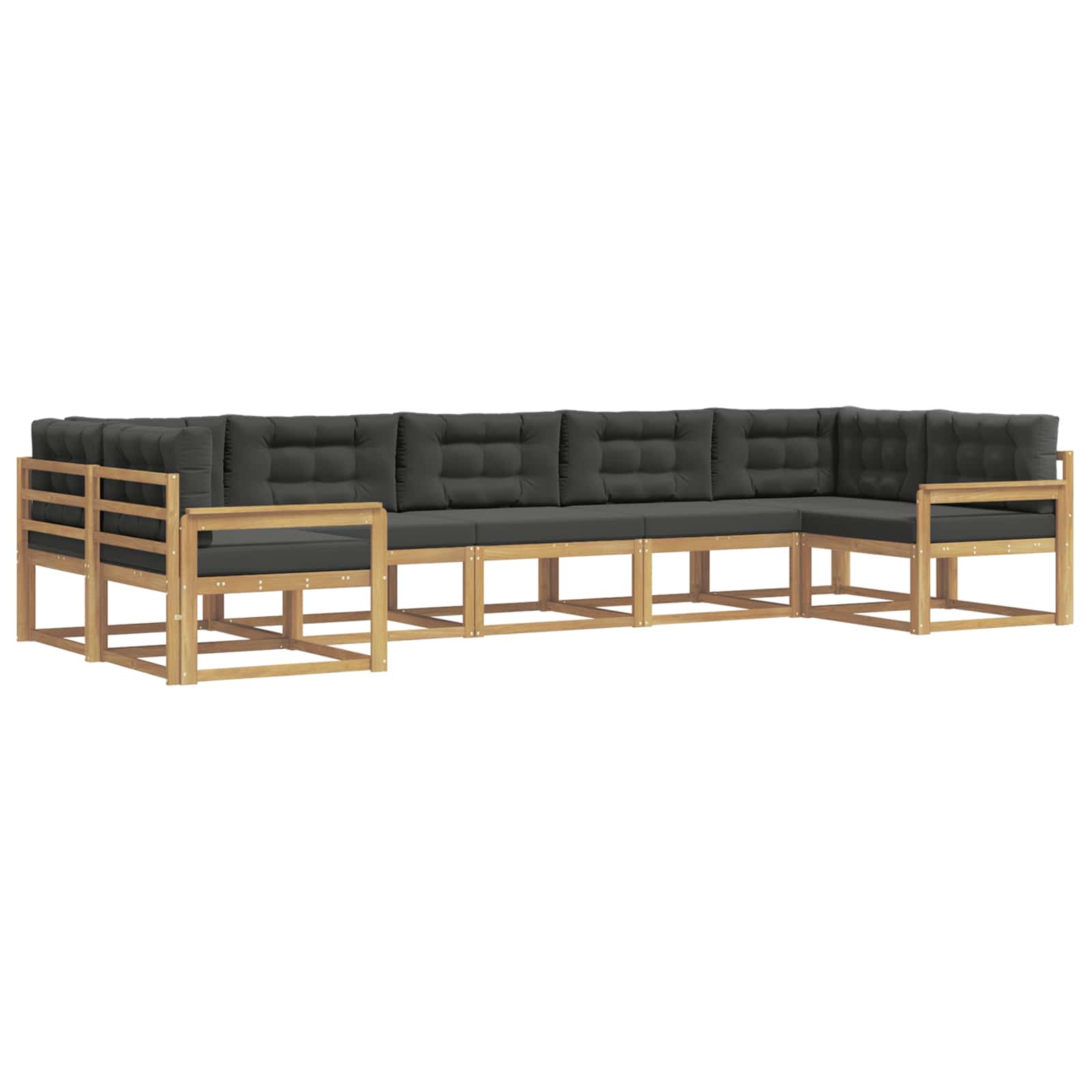 Set vanjskih sofa s jastukom 7 pcs Bijela i antracit