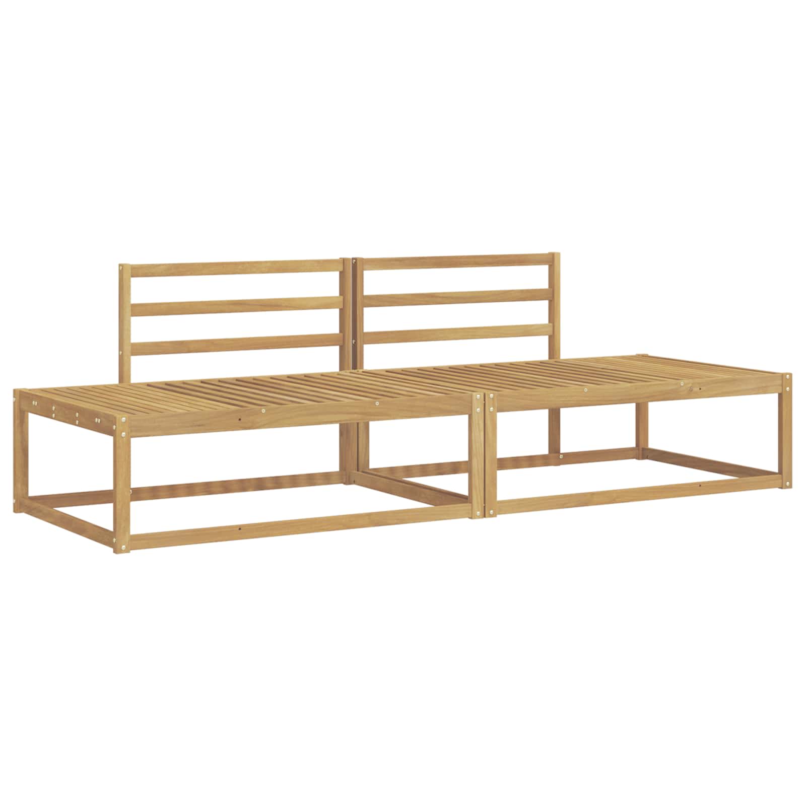 Set vanjskih sofa Bijela 230,5 x 83 x 73 cm Čvrsto drvo akacije