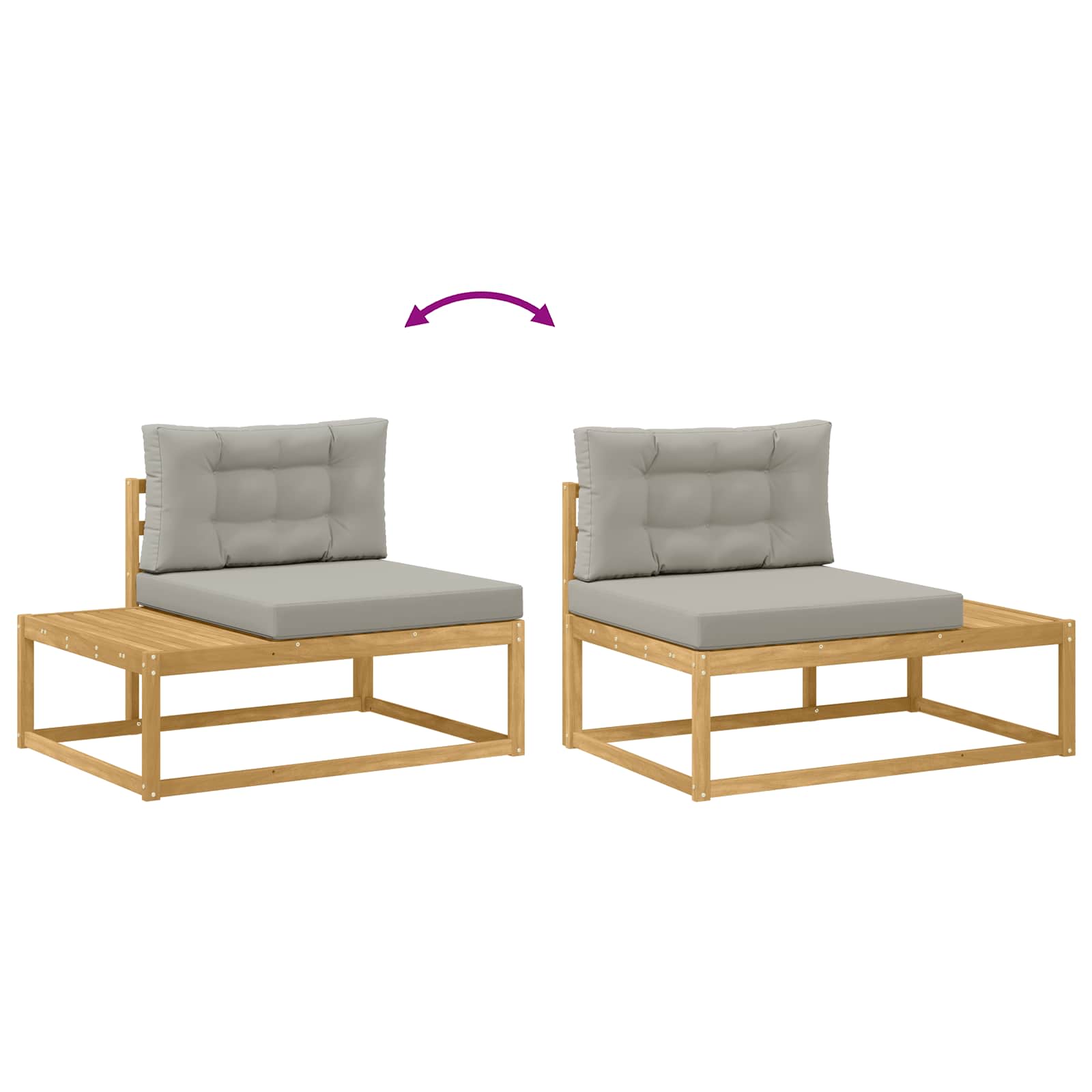 Set vanjskih sofa Bijela 230,5 x 83 x 73 cm Poliester