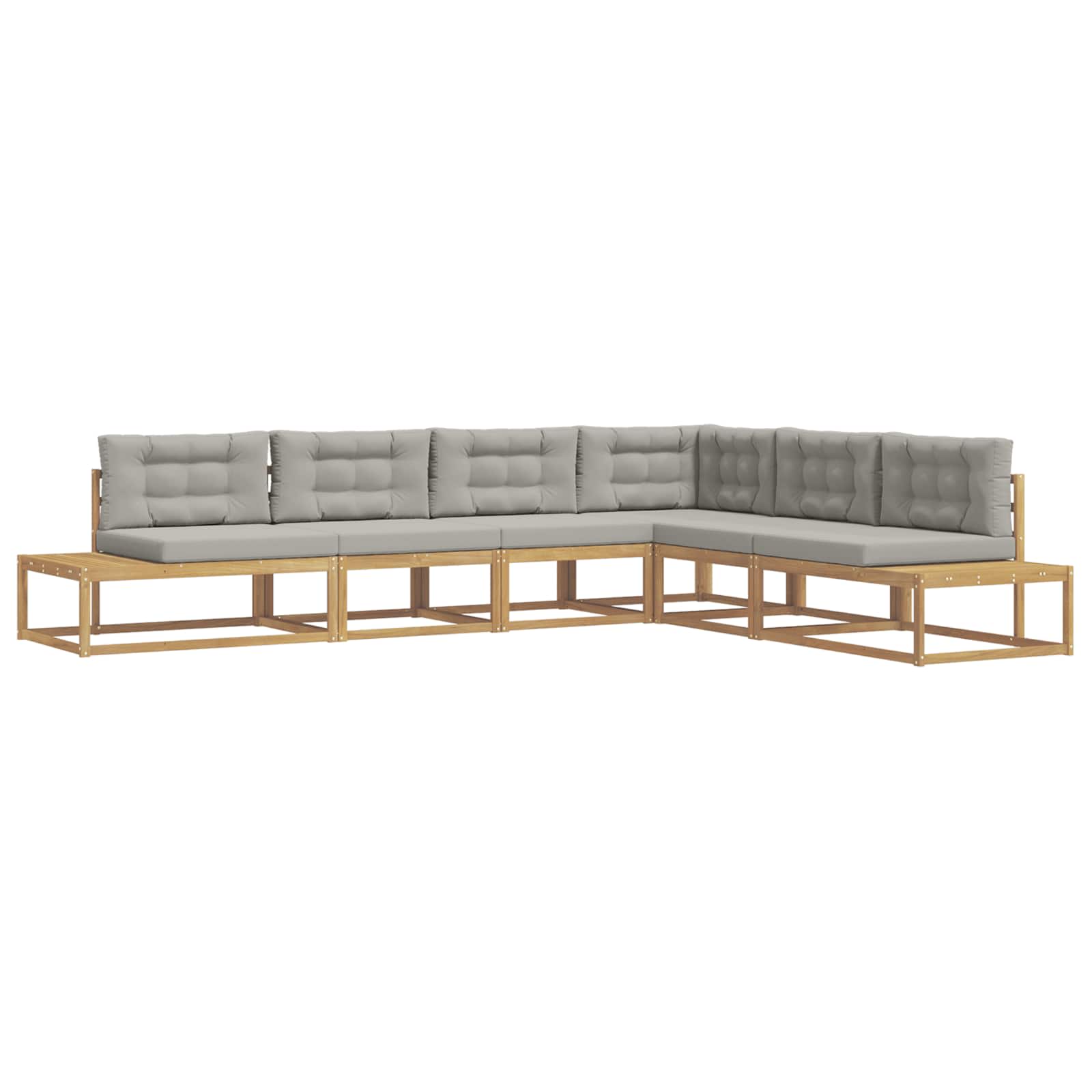 Set vanjskih sofa Bijela 357 x 198,5 x 73 cm Poliester