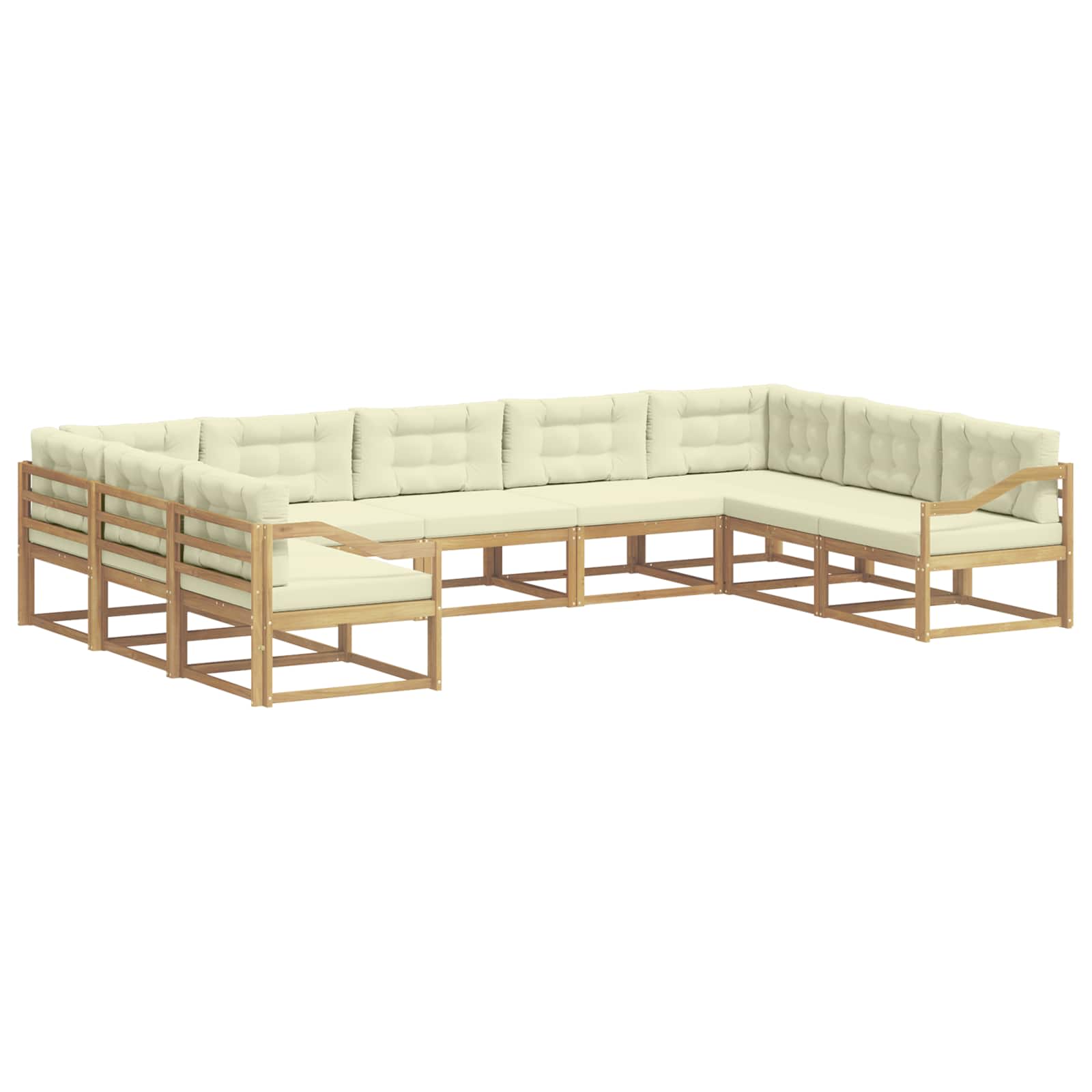 Set vanjskih sofa 7 pcs Čvrsto drvo akacije