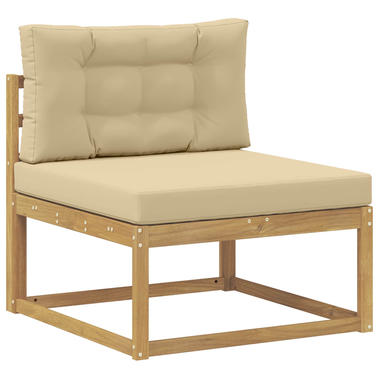 Set vanjskih sofa s jastukom 10 pcs Bijela i bež