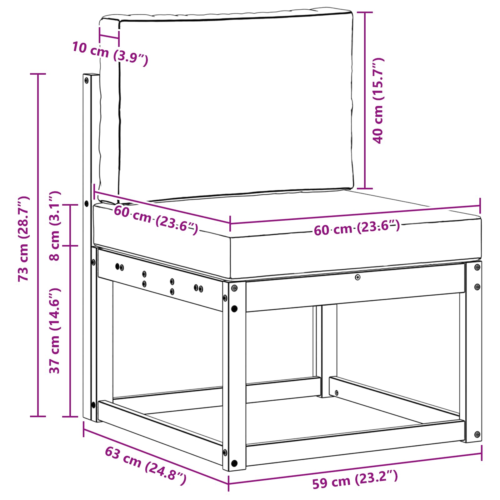 Set vanjskih sofa 3 pcs
