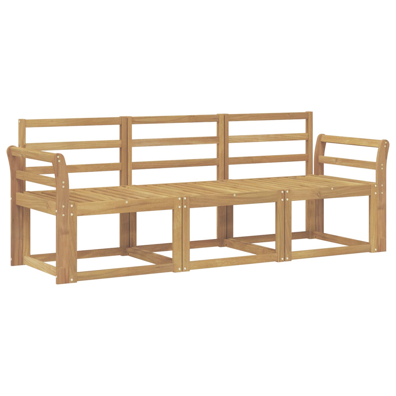 Set vanjskih sofa 3 pcs Bijela 194 x 63 x 73 cm