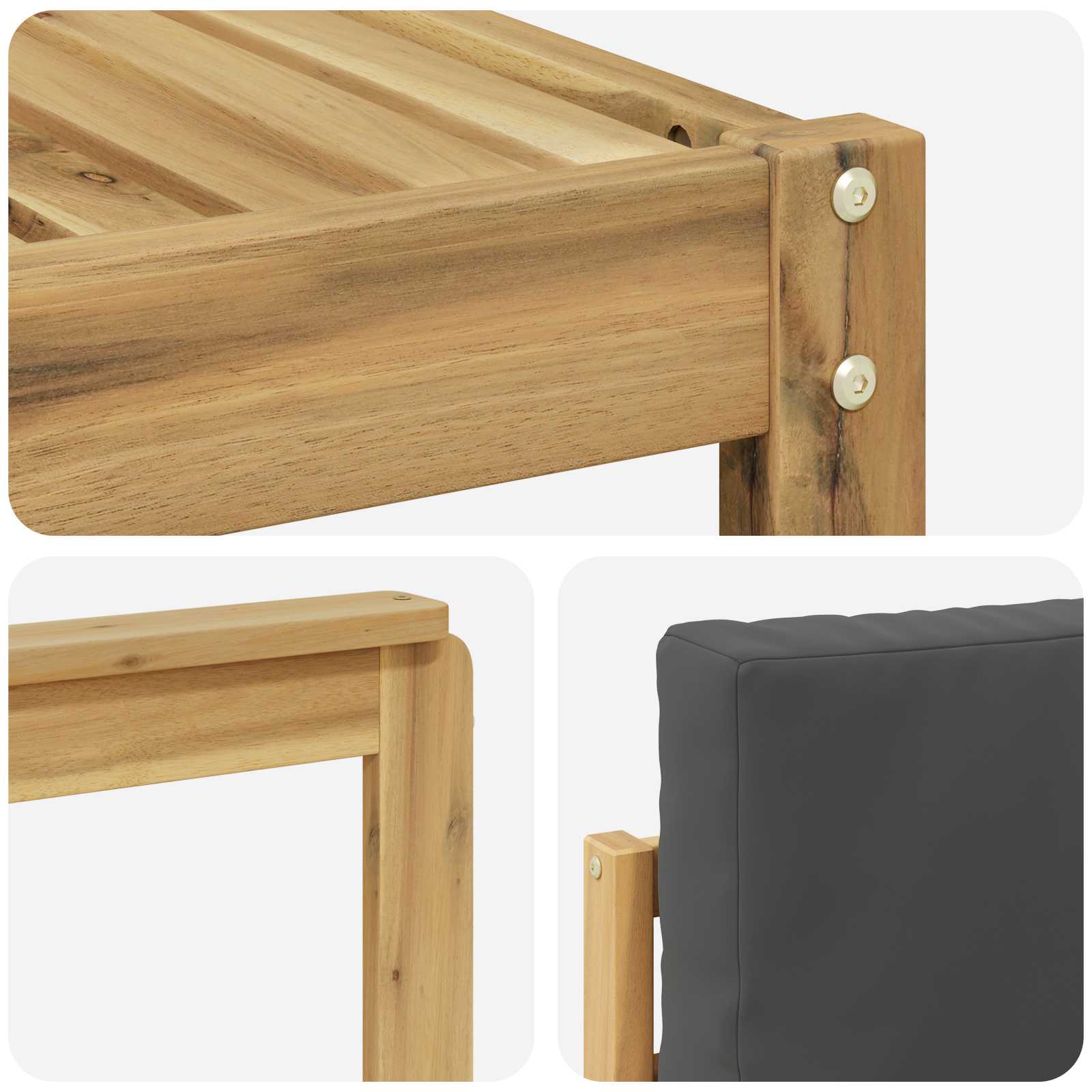 Set vanjskih sofa s jastukom 7 pcs Bijela i antracit