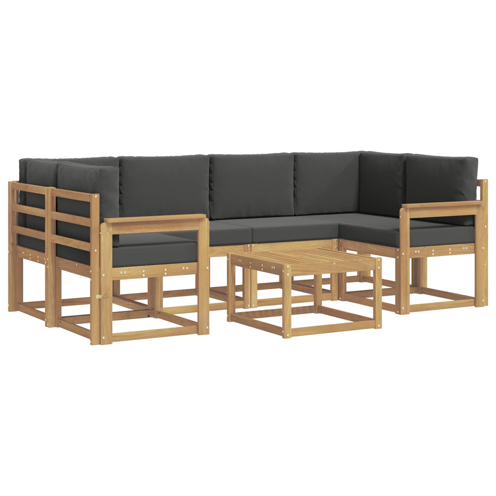 Set vanjskih sofa s jastukom 7 pcs Bijela i antracit