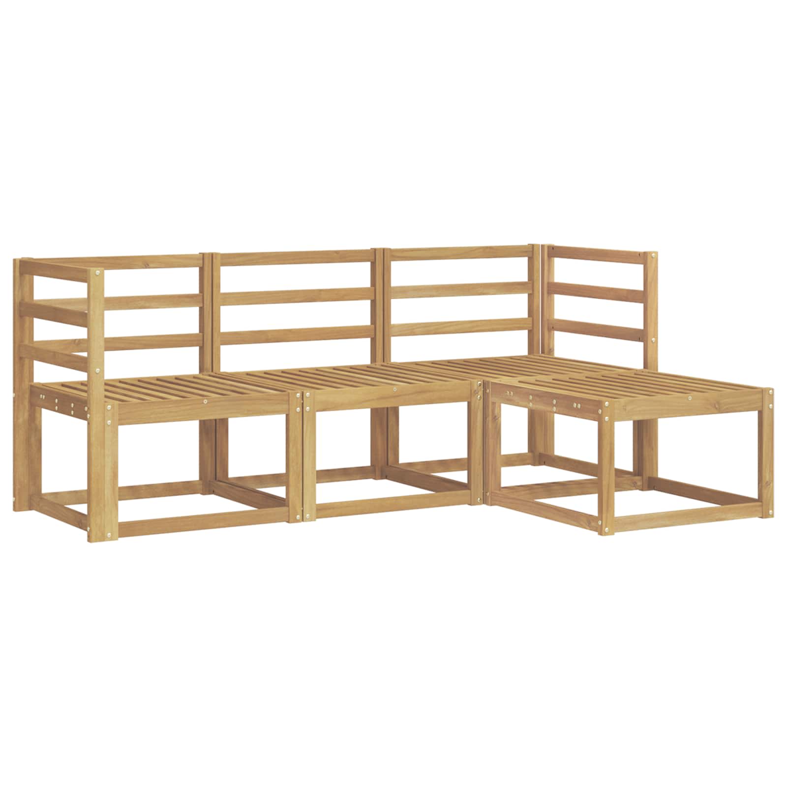 Set vanjskih sofa 4 pcs Bijela 185,5 x 122,5 x 73 cm