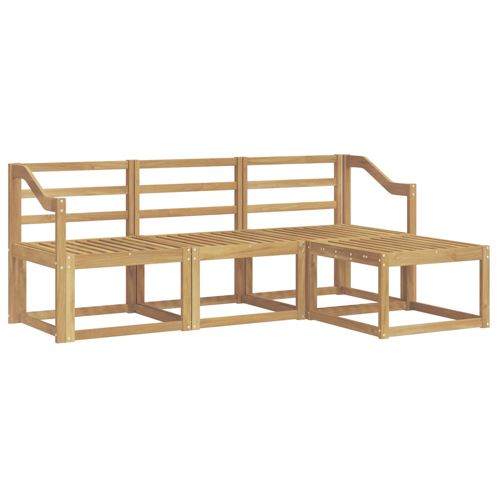 Set vanjskih sofa 4 pcs Bijela 185,5 x 122,5 x 73 cm