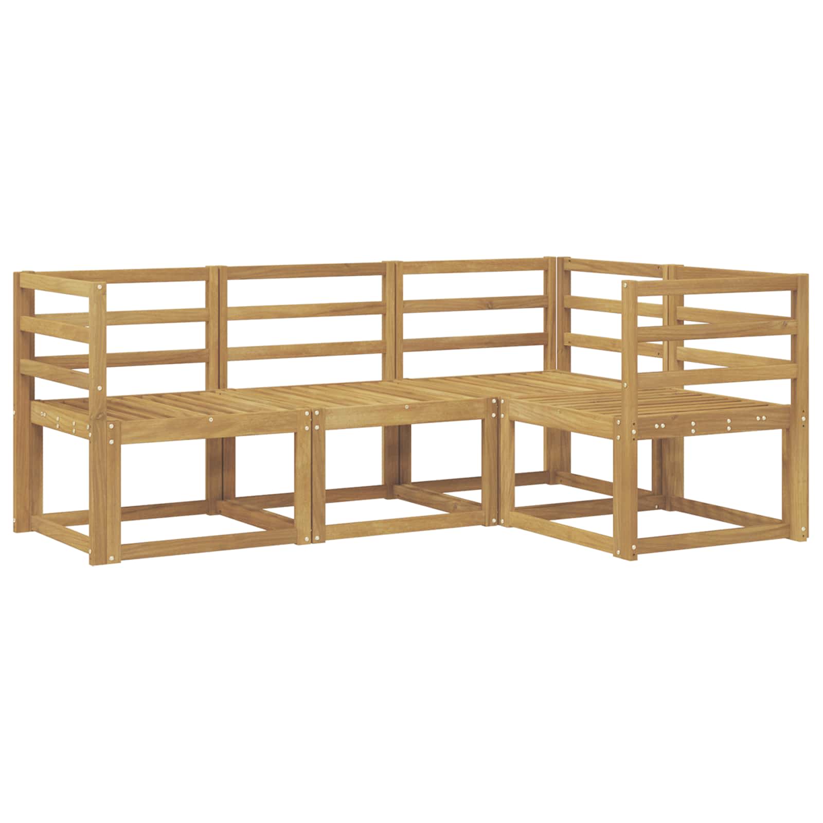 Set vanjskih sofa 4 pcs Bijela 185,5 x 126,5 x 73 cm
